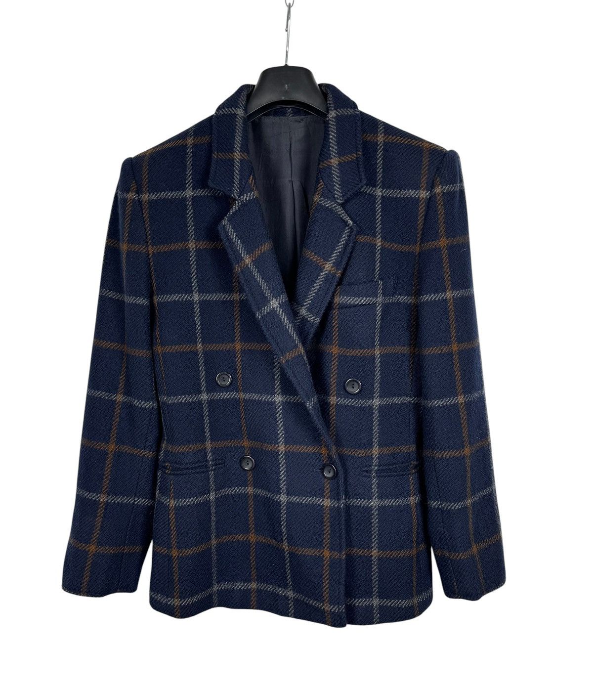Marella × Vintage Marella Plaid Wool Vintage Blazer Jacket size US6 IT40 Size M / US 6-8 / IT 42-44 - 8 Thumbnail