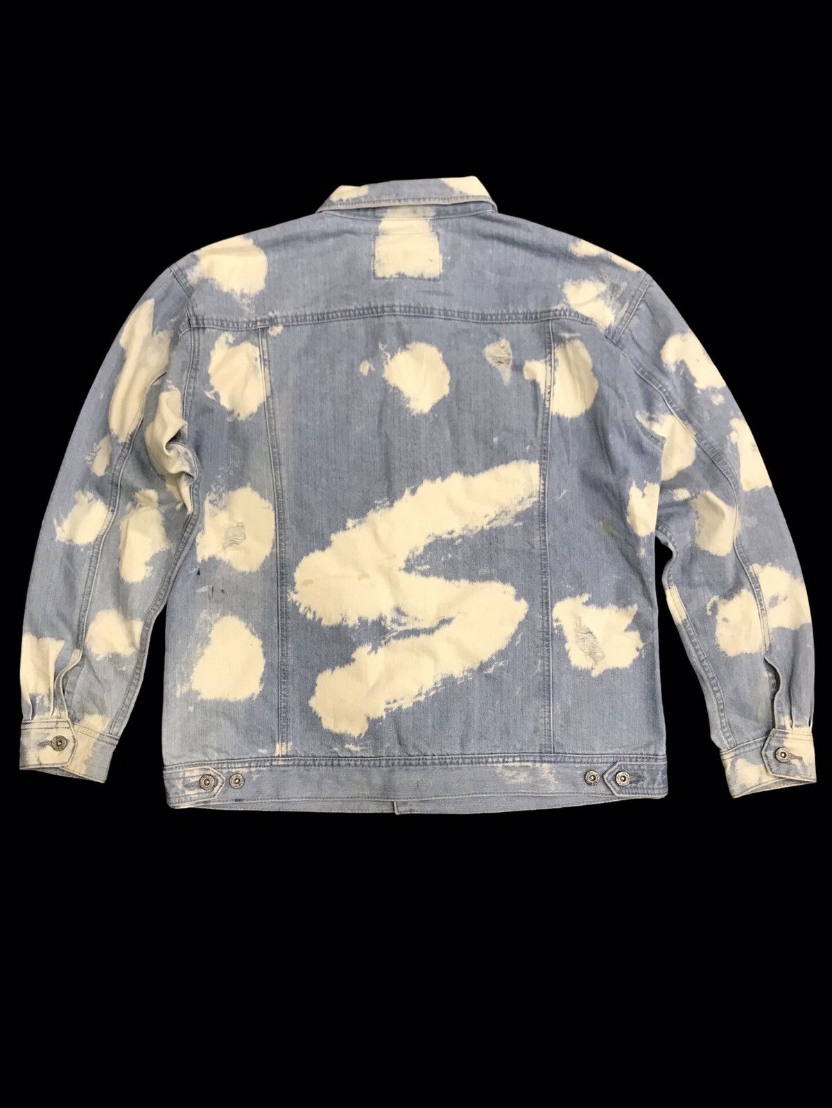 Japanese Brand 💥DENIM ART💥CavariA Rare Bleached Japan Trucker Denim F229 Size US XL / EU 56 / 4 - 11 Thumbnail