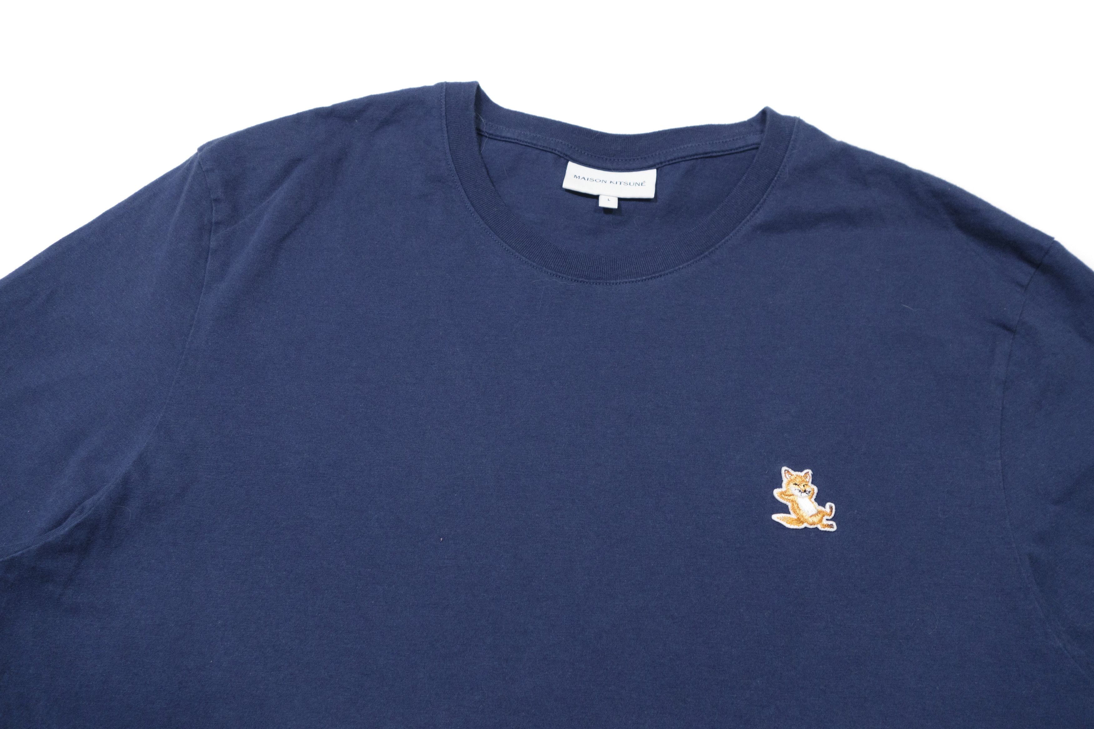 Maison Kitsune Chillax Fox Patch Logo Regular T-Shirt Size US L / EU 52-54 / 3 - 3 Thumbnail