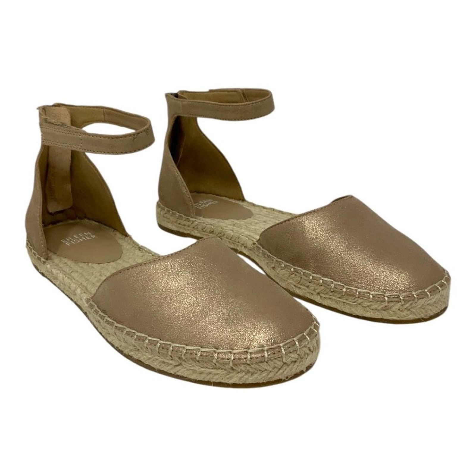 Eileen Fisher Eileen Fisher Lala Espadrille Flat Gold 7.5 NWT $195 MSRP Size US 7.5 / IT 37.5 - 2 Thumbnail