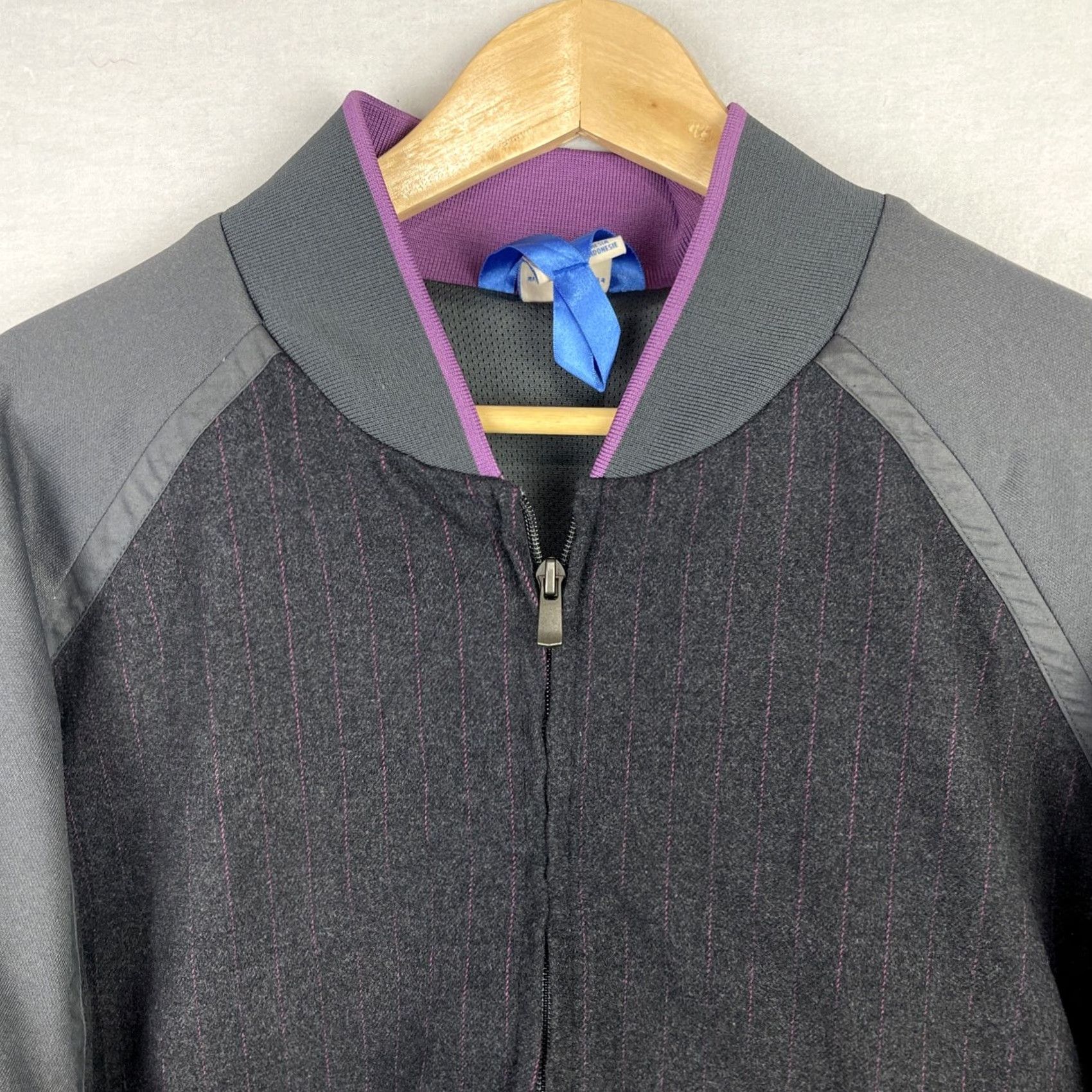 Nike Nike Air Force 1 Track Jacket Mens XL Gray Purple Pinstripes Blue Ribbon Sports Size US XL / EU 56 / 4 - 4 Thumbnail