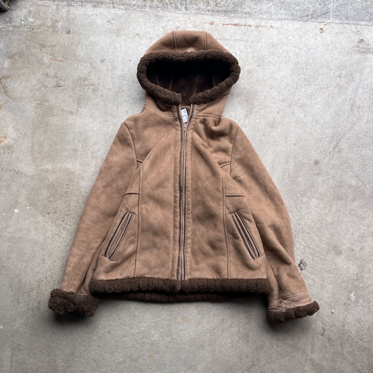 Croft & Barrow Vintage Y2K Croft & Barrow Suede Fur Lining Zip Up Hoodie Size M / US 6-8 / IT 42-44 - 1 Thumbnail