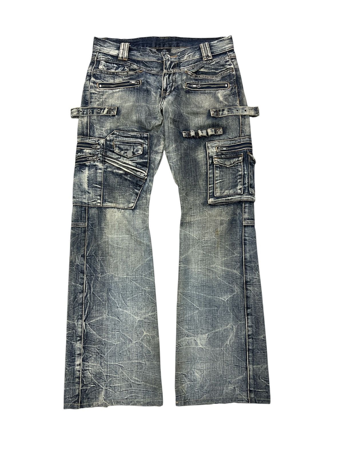 If Six Was Nine FLARED🔥SEMANTICS DESIGN DISTRESSED PANT Size US 32 / EU 48 - 1 Thumbnail