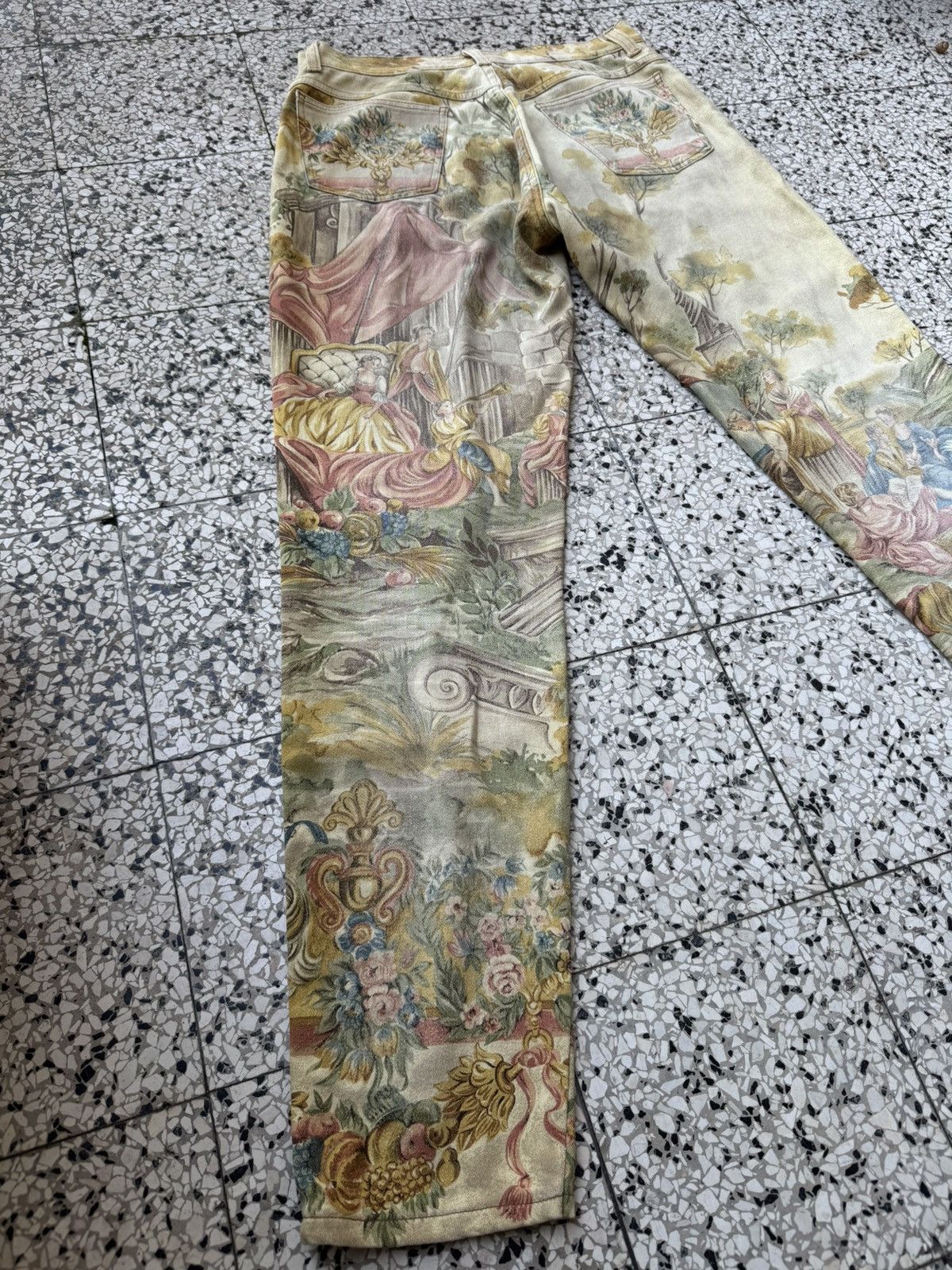 Roberto Cavalli Roberto Cavalli romantic renaissance angels print Size 32" / US 10 / IT 46 - 10 Thumbnail