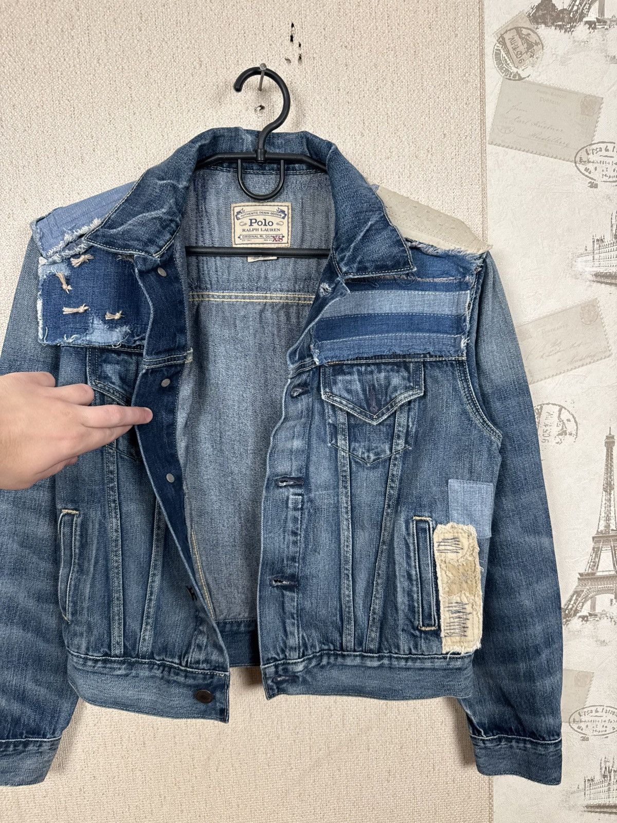 Polo Ralph Lauren Polo Ralph Lauren Patchwork Denim Trucker Jacket Sz XS Size XS / US 0-2 / IT 36-38 - 19 Thumbnail