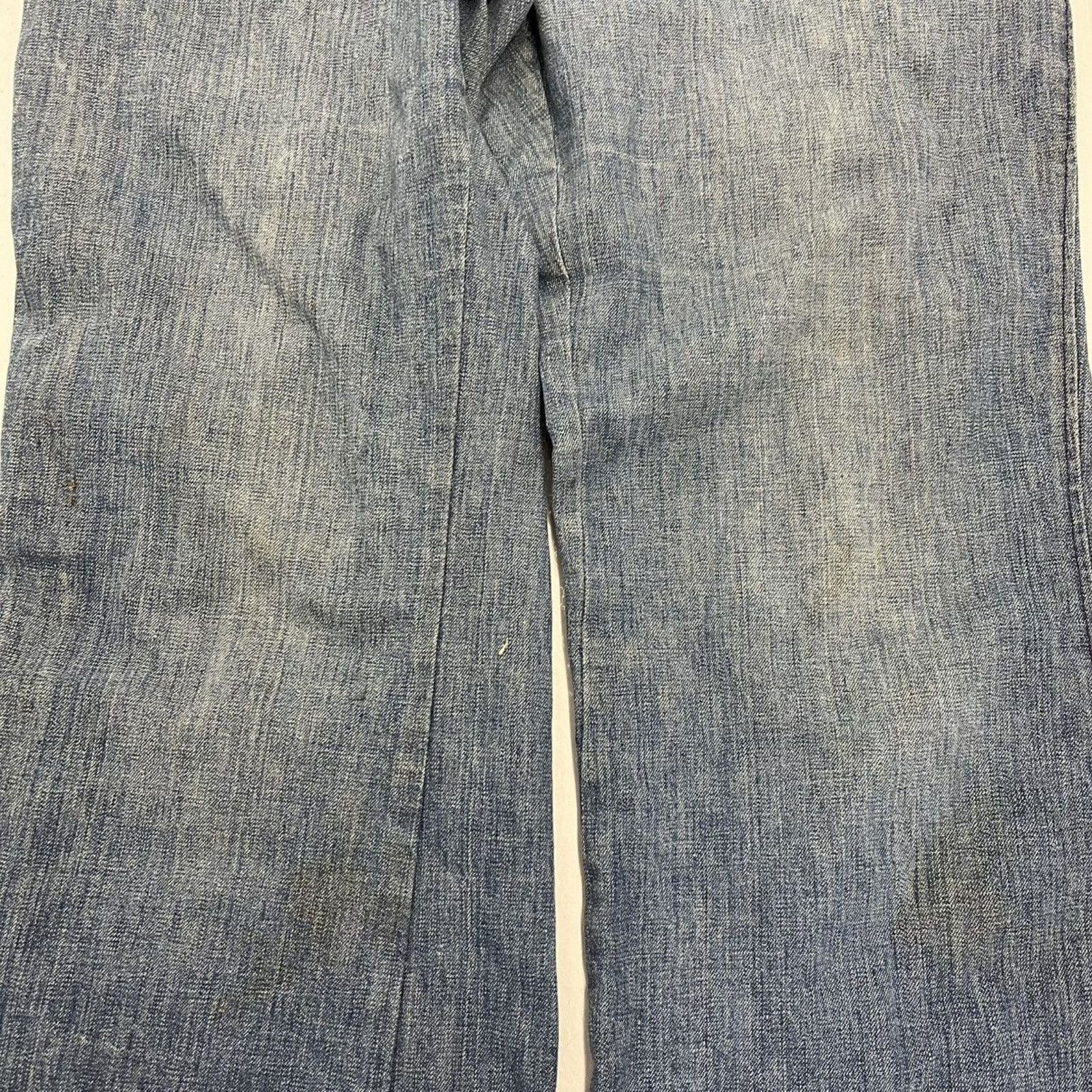 Other Vintage 70s Blue Seafarer Low Rise Bell Bottom Jeans 32x26 Size US 32 / EU 48 - 2 Thumbnail