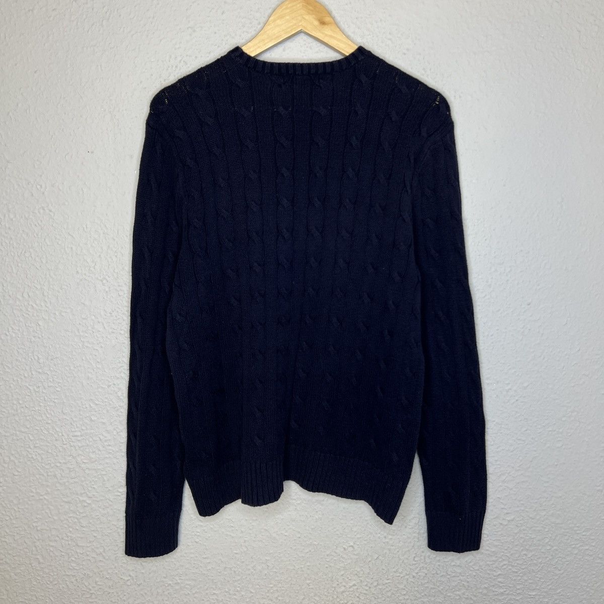 Polo Ralph Lauren Polo Ralph Lauren Jumper Sweater Knitwear Navy Cable Logo Size US M / EU 48-50 / 2 - 6 Thumbnail
