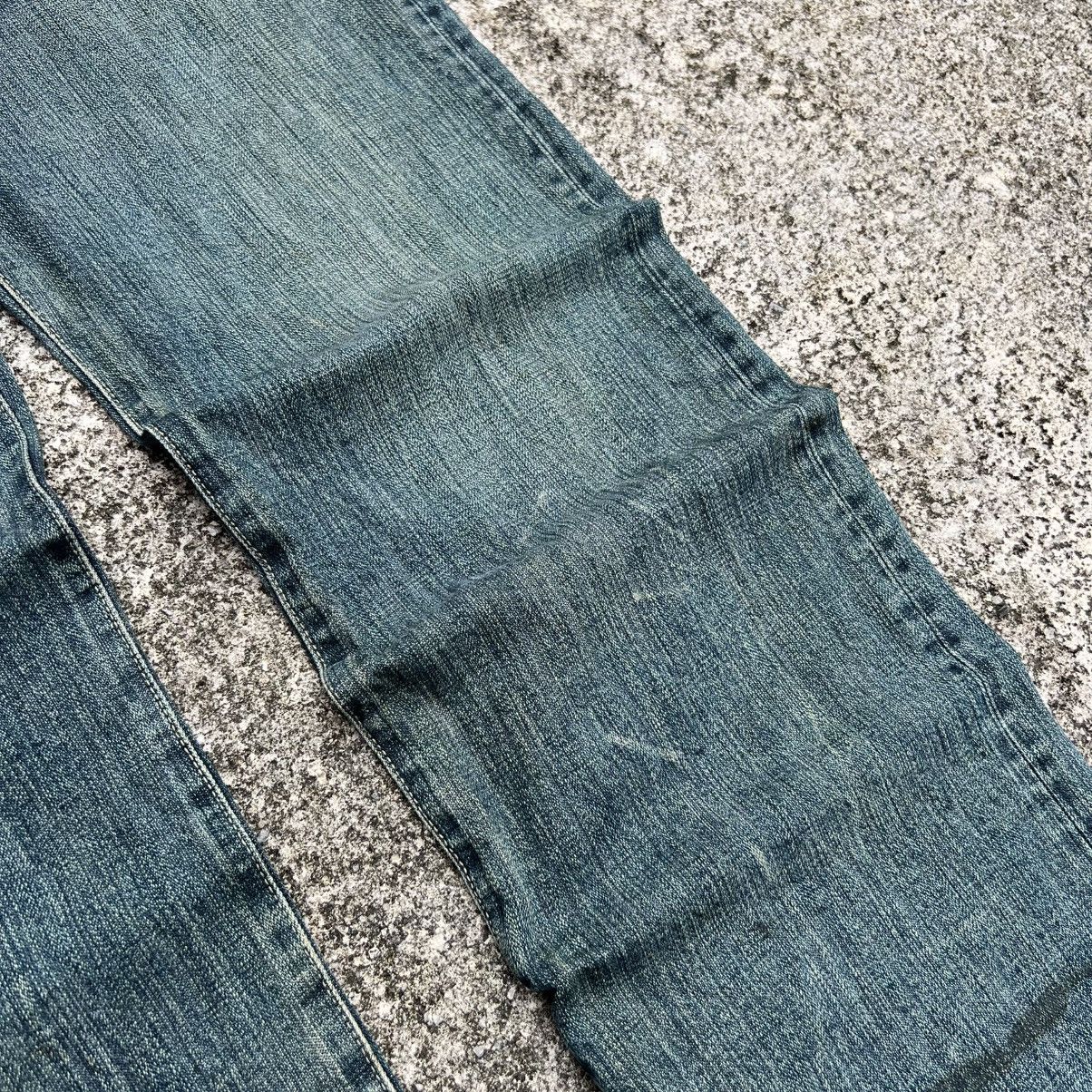 Japanese Brand “RARE” VINTAGE FADED BLUE JEANS WITH RARE ANGLED POCKETS Size US 33 - 7 Thumbnail