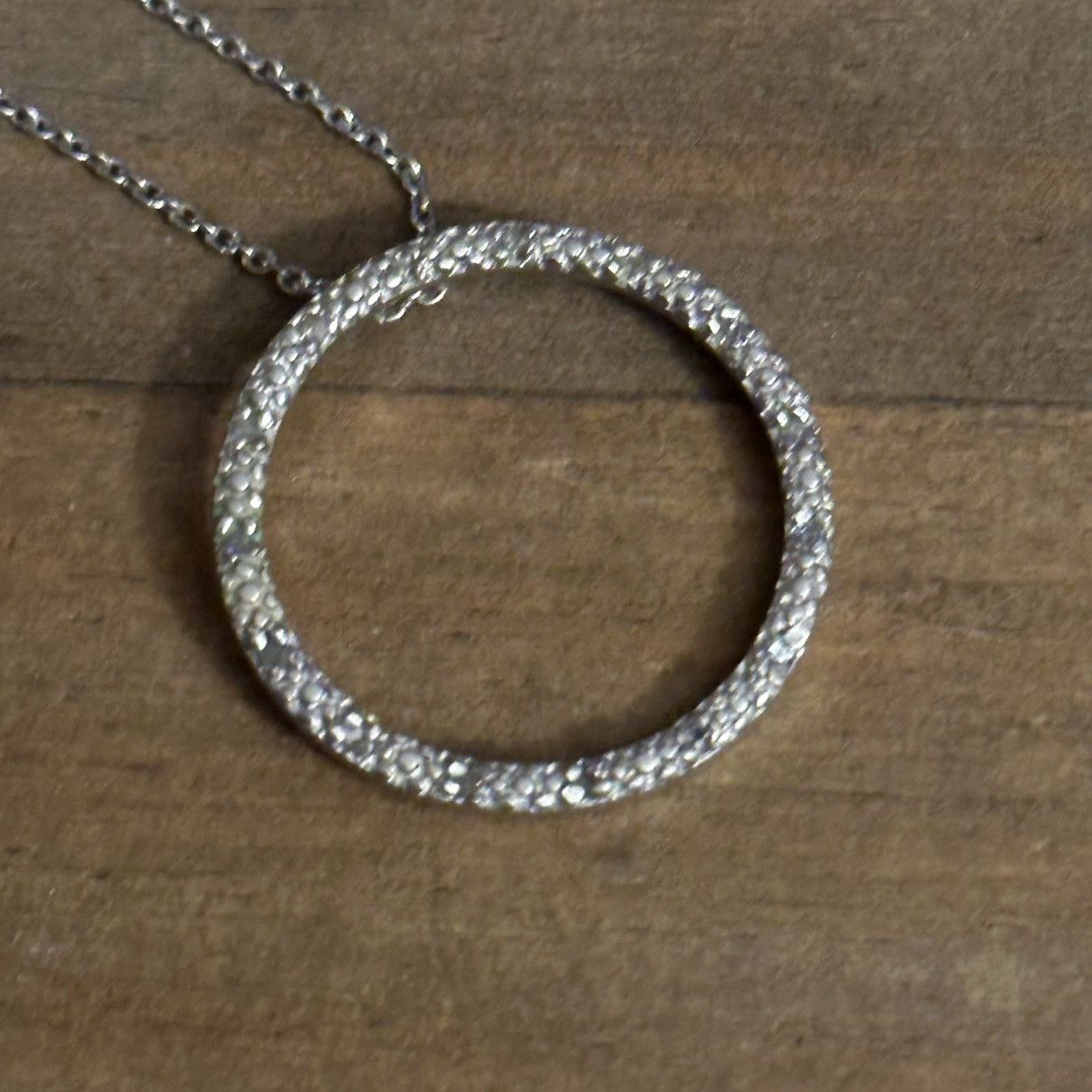 Vintage Vintage 925 Italy silver eternity pendant necklace Size ONE SIZE - 4 Thumbnail