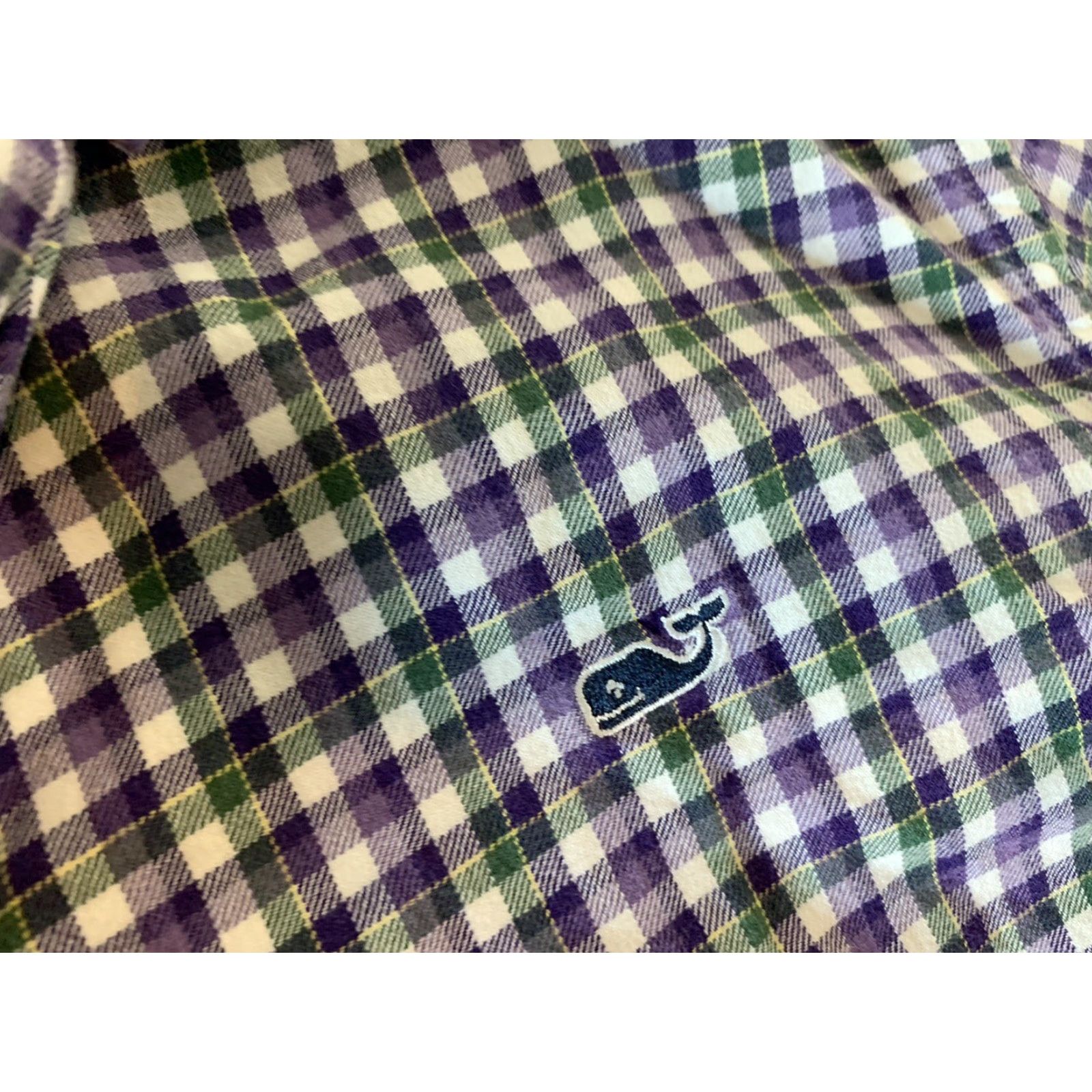 Vineyard Vines VINEYARD VINES SlIM FIT WHALE Shirt Plaid Green Purple Men's S 100% Cotton Button-Up Long Sleeve Collared Size US S / EU 44-46 / 1 - 3 Thumbnail