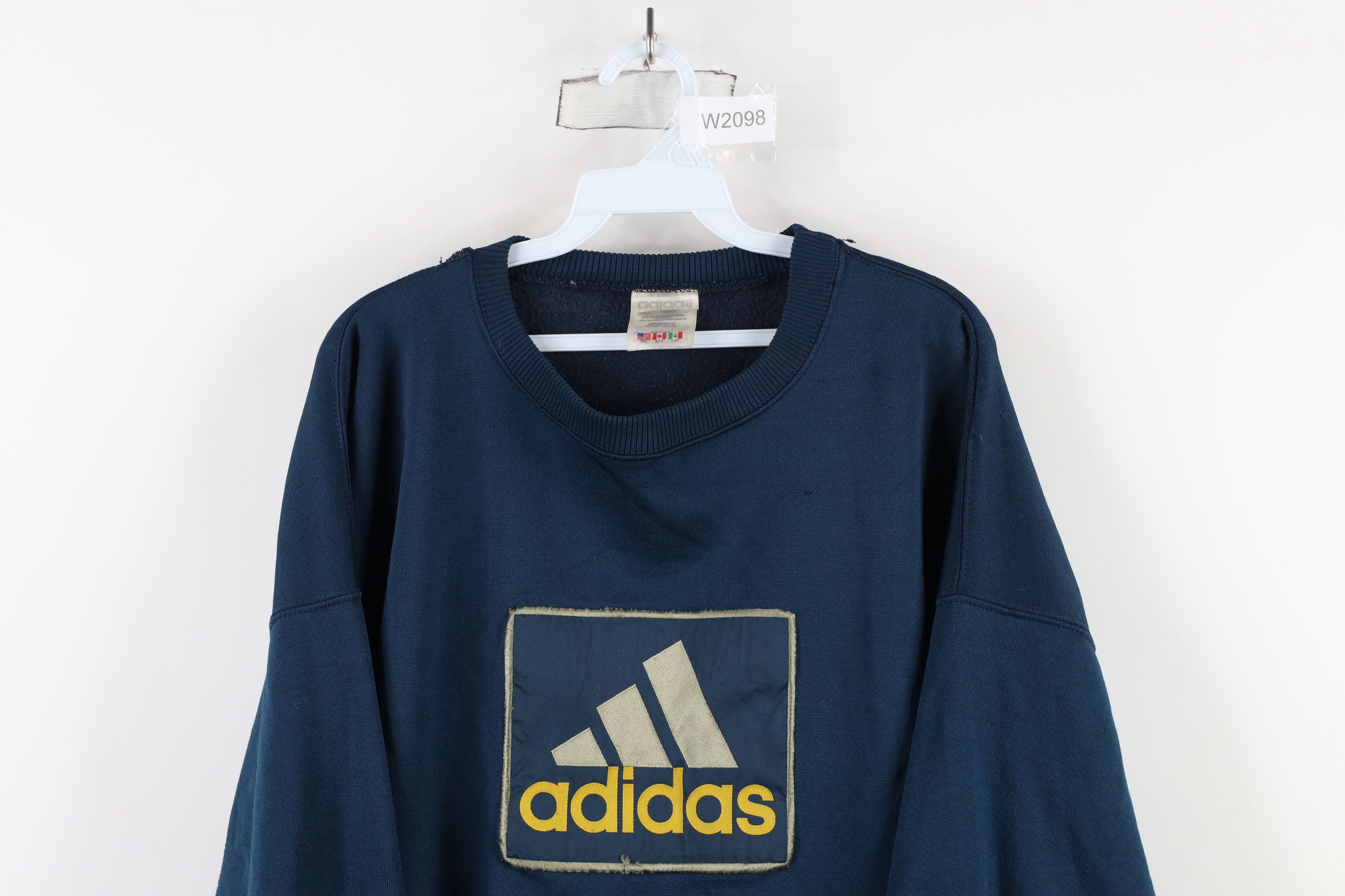Adidas × Vintage Vintage 90s Adidas Spell Out Box Logo Crewneck Sweatshirt Size US XXL / EU 58 / 5 - 2 Thumbnail