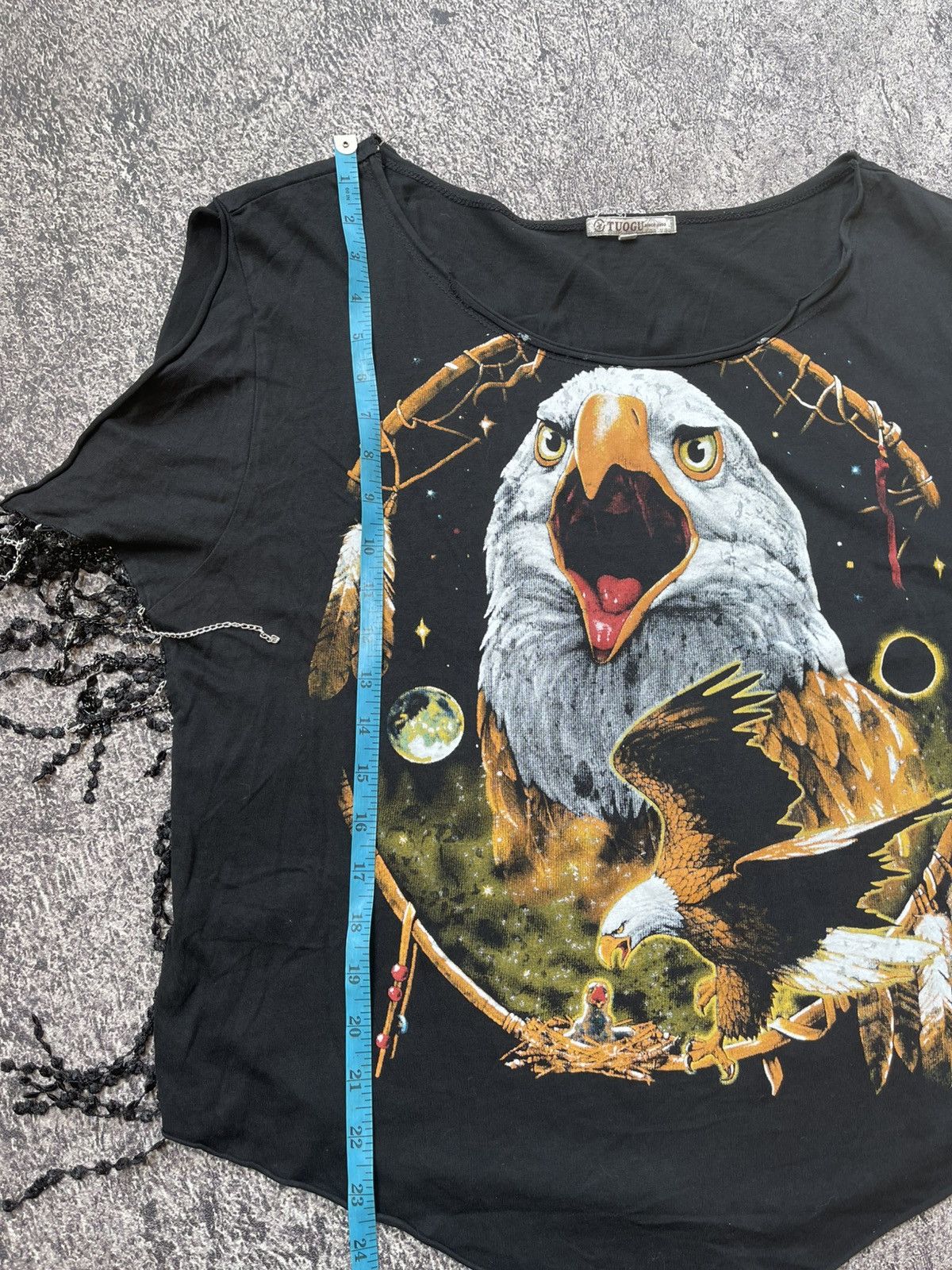 Hysteric Glamour Y2K Tuogu eagles ifsixwasnine fringe tshirt Size L / US 10 / IT 46 - 8 Thumbnail