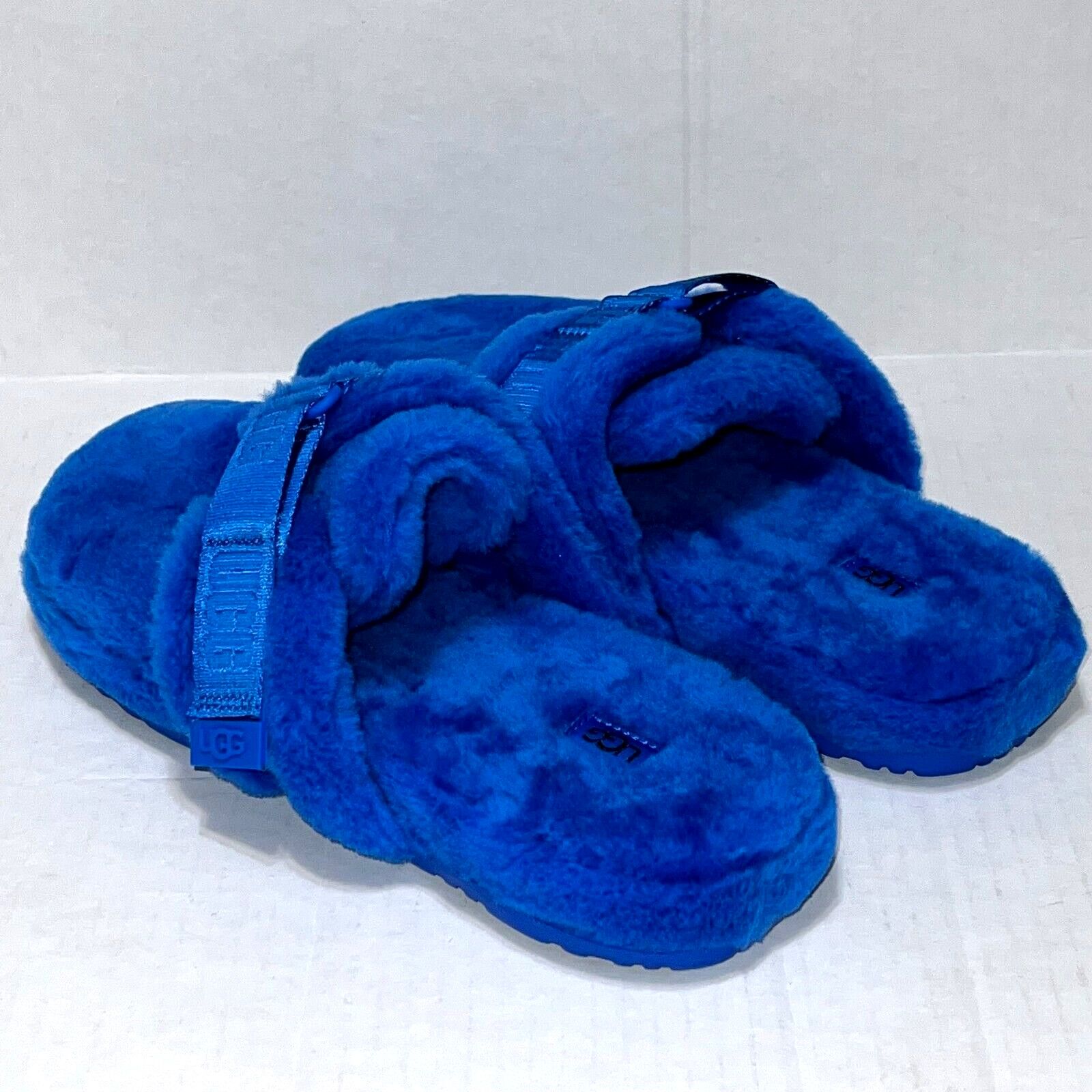 Ugg UGG PLUSH Men's Size 11 Fluff Slip On Lamb Fur Slippers Blue Size US 11 / EU 44 - 10 Thumbnail