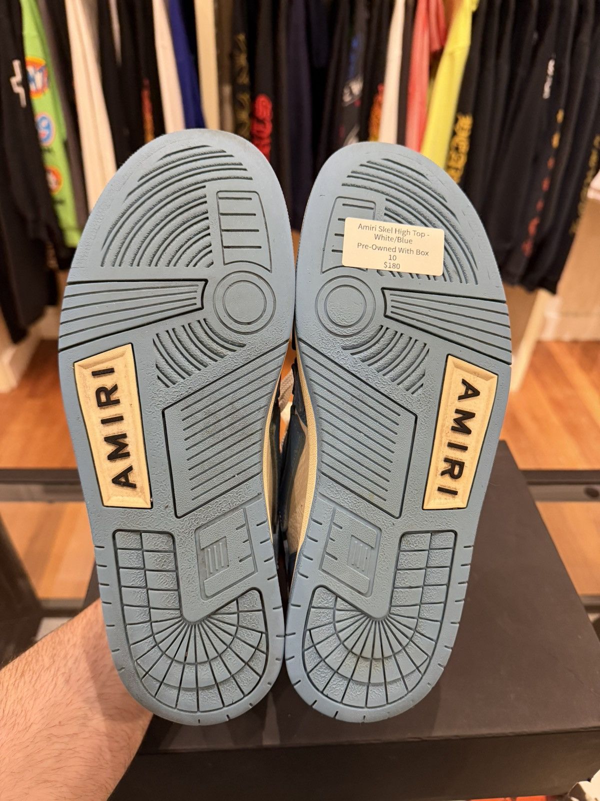 Amiri Amiri Skel High Top - White/Blue Size US 10 / EU 43 - 6 Thumbnail