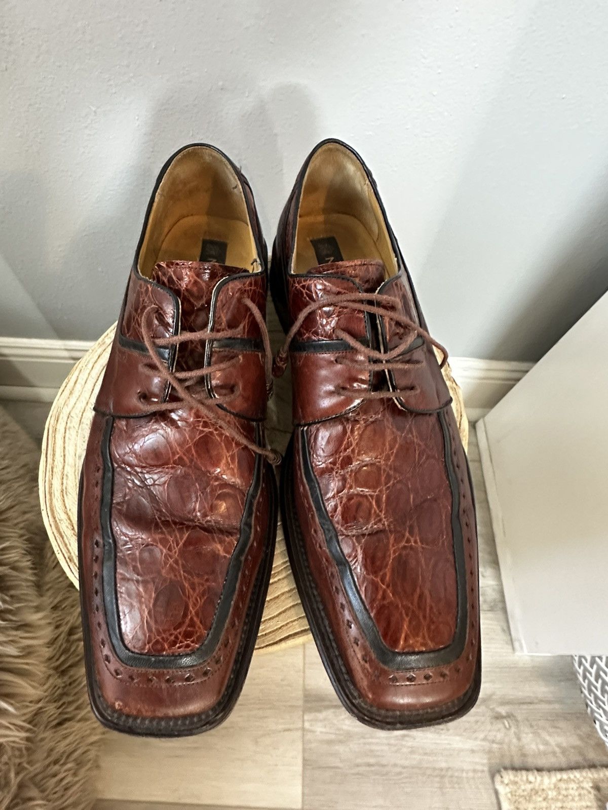 Mezlan Mezlan Mugello Genuine Crocodile Dress Shoes – 9.5M Size US 9.5 / EU 42-43 - 3 Thumbnail