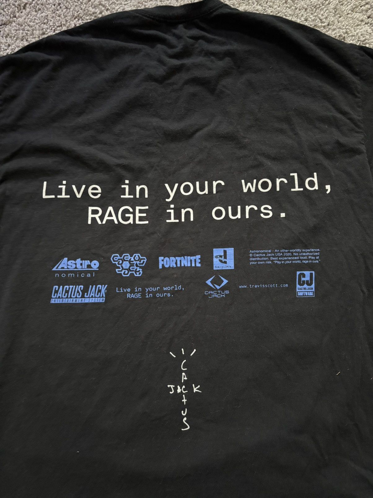 Travis Scott Cactus Jack X Fortnite The Scotts World T-Shirt Size US L / EU 52-54 / 3 - 5 Thumbnail