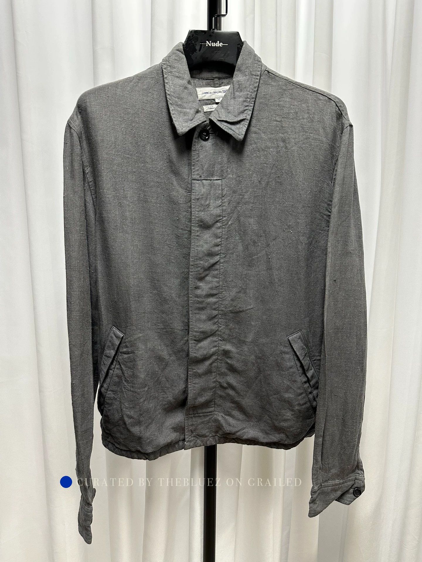 Comme des Garcons Lightweight Gunmetal Gray Button-Up Shirt Size US M / EU 48-50 / 2 - 1 Thumbnail