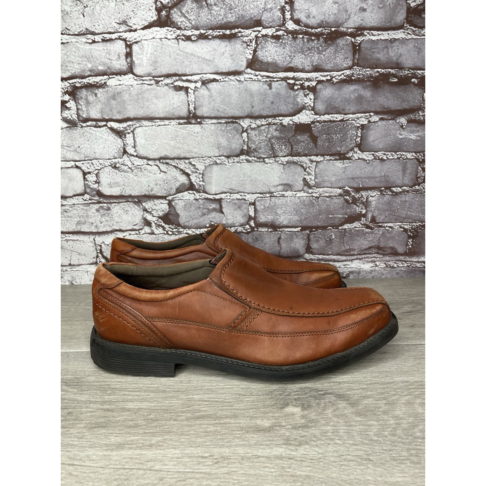 Rockport Rockport Trustech Brown Leather Slip On Casual Bicycle Toe L Size US 10.5 / EU 43-44 - 3 Thumbnail