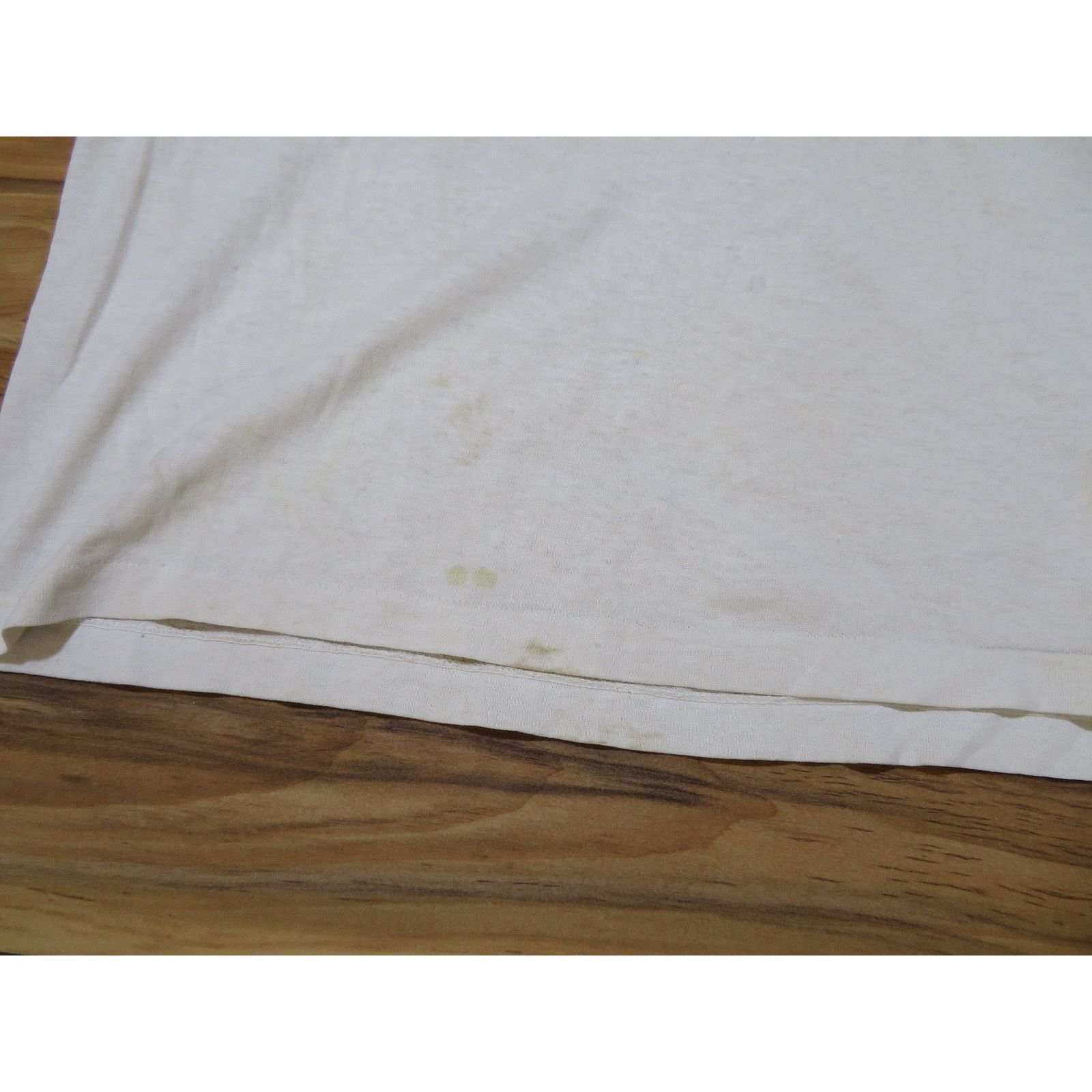 Other Firefighter Airbrushed Art T-shirt, White Ringer Sz M 1980s Size US M / EU 48-50 / 2 - 7 Thumbnail