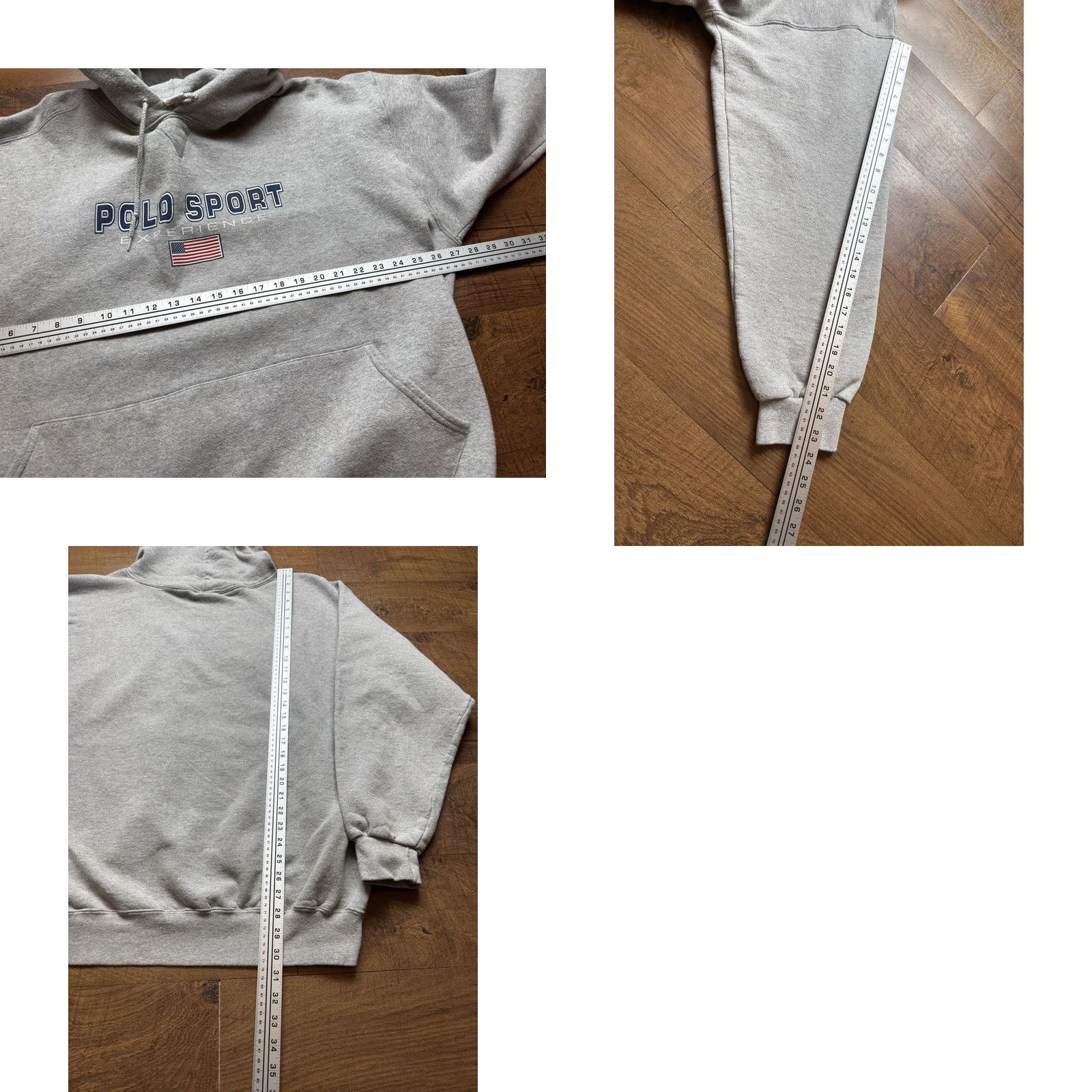 Polo Ralph Lauren Polo Ralph Lauren Hoodie USA Made 1997 Gray Flag Logo Vintage Mens Sz 3XL Size US XXL / EU 58 / 5 - 8 Thumbnail