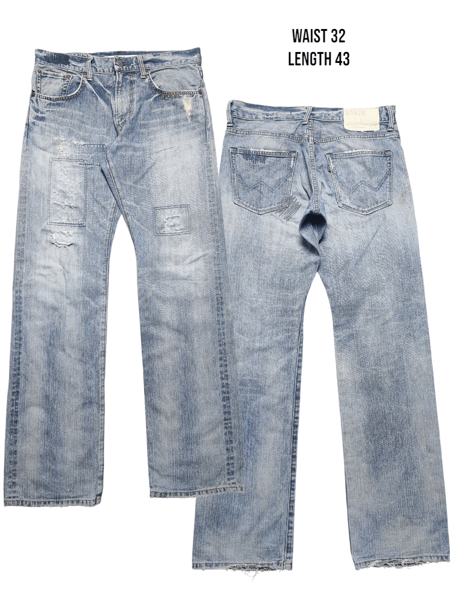 Edwin EDWIN XVS DISTRESS JEANS Size US 32 / EU 48 - 1 Thumbnail