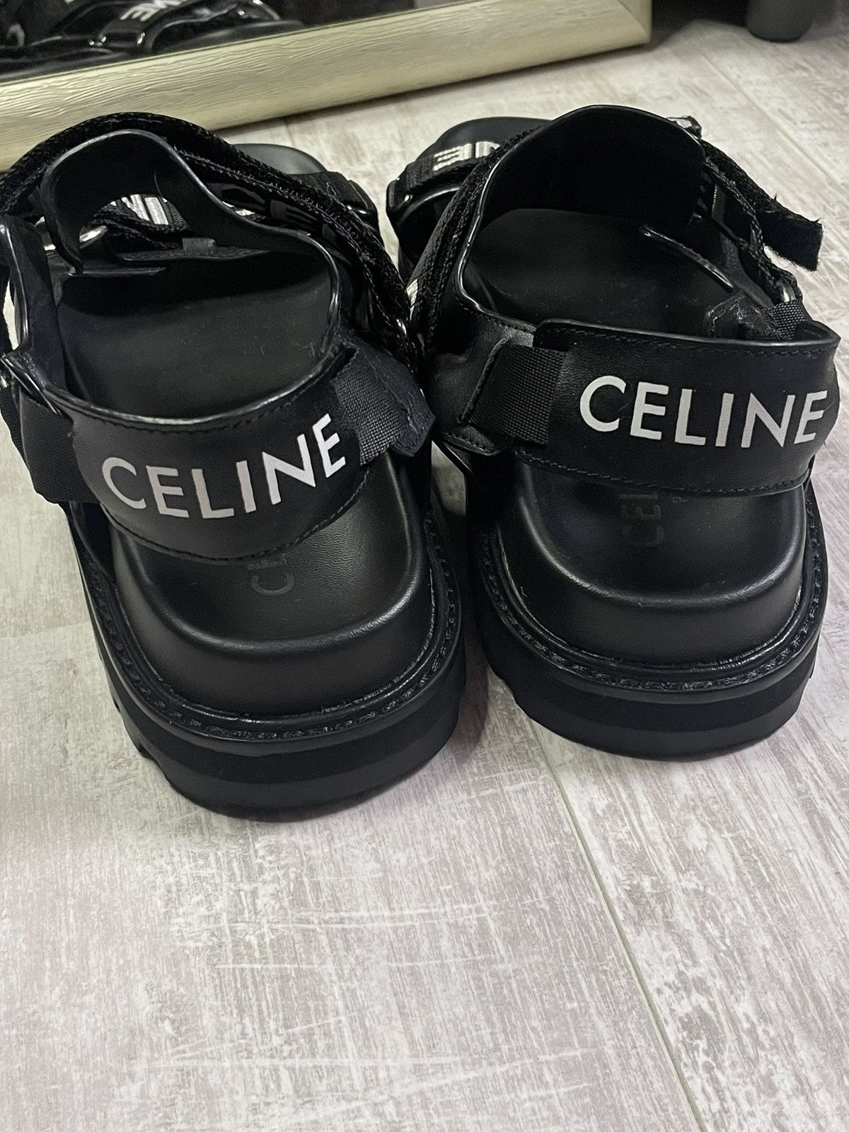 Celine Celine Bulky Black Sandals Women’s Size US 10 / IT 40 - 5 Thumbnail