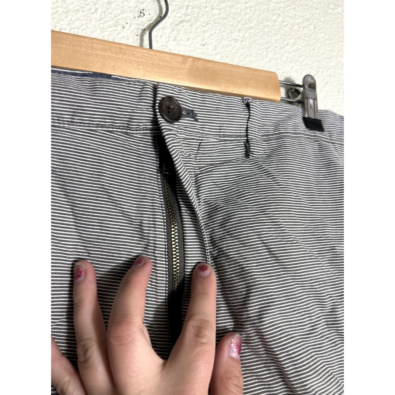Banana Republic Banana Republic Cotton Shorts Blue White Striped 34 Men Regular 11" Chino Colorful 34x11 Size US 34 / EU 50 - 5 Thumbnail