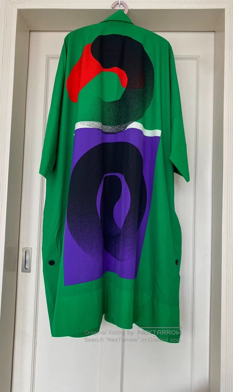 Issey Miyake Issey Miyake Green Coat Size L / US 10 / IT 46 - 1 Thumbnail