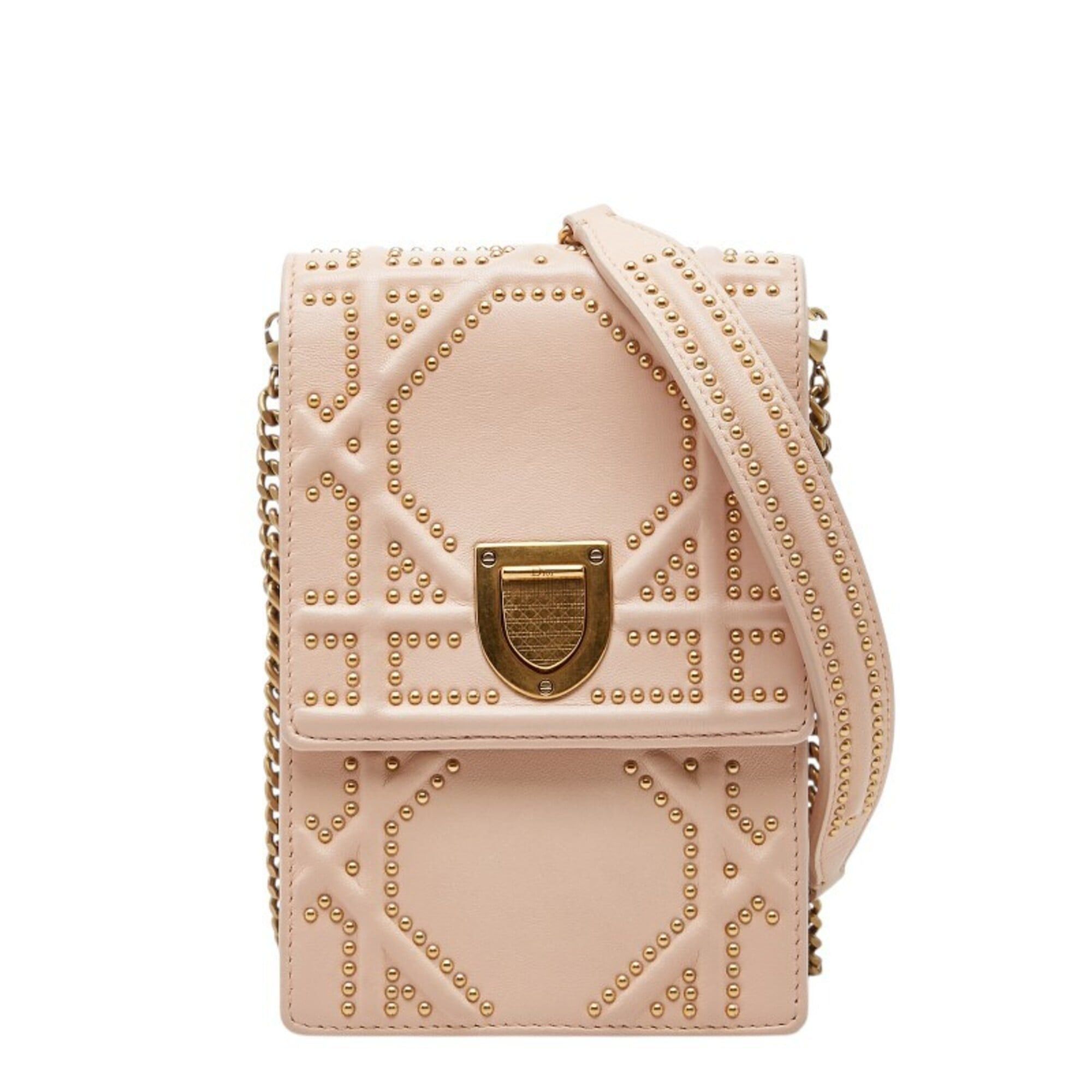 Dior Christian Dior Dior Diorama Chain Shoulder Bag, Pink Leather, Women's Size ONE SIZE - 1 Thumbnail