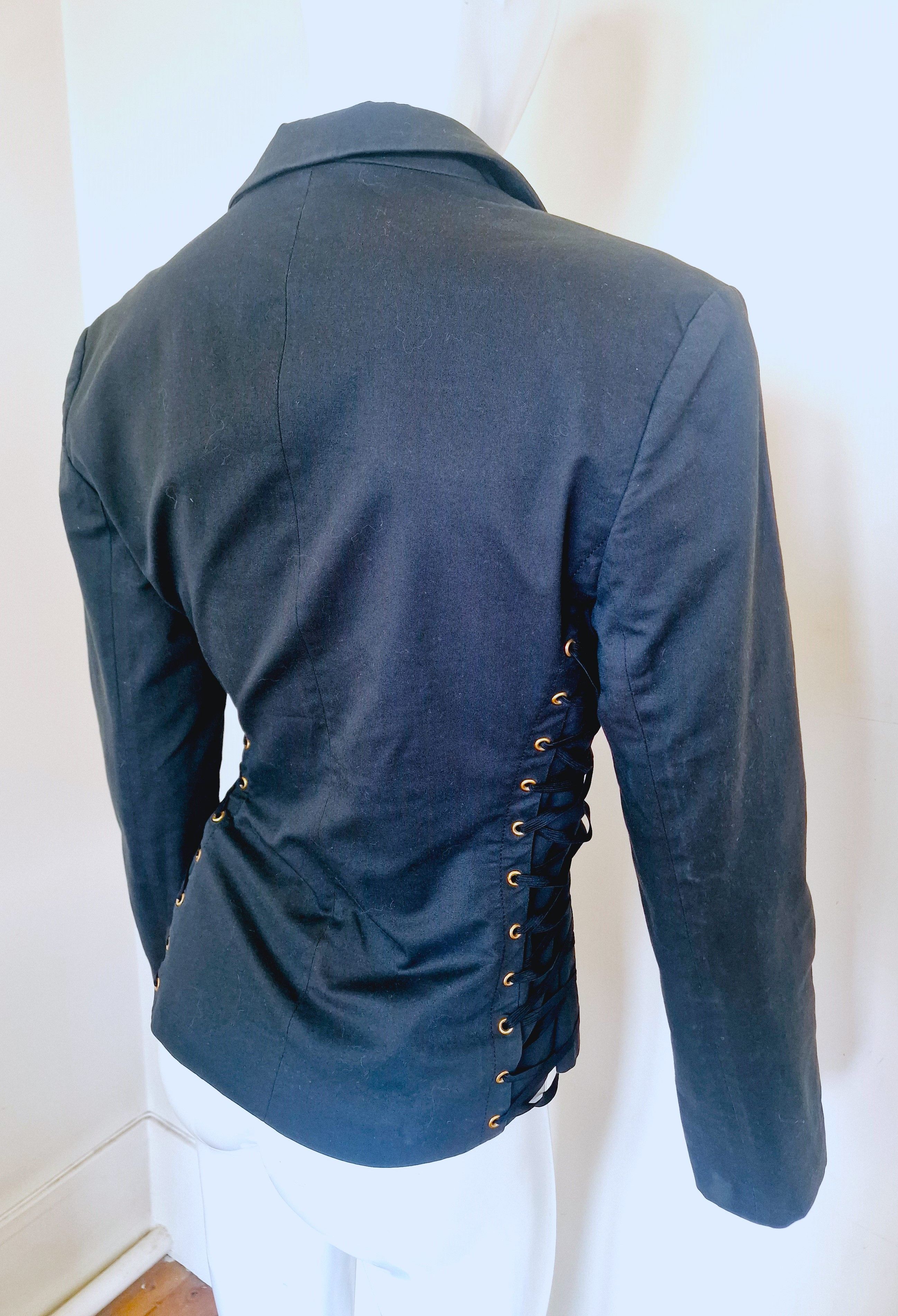 Moschino Moschino Corset Lace Up Bondage Medium Vintage Blazer Jacket Size M / US 6-8 / IT 42-44 - 6 Thumbnail