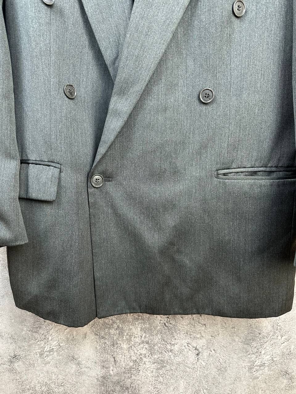 Yves Saint Laurent Yves Saint Laurent Pour Homme VTG Gray Double-Breasted Suit Size 48R - 12 Thumbnail