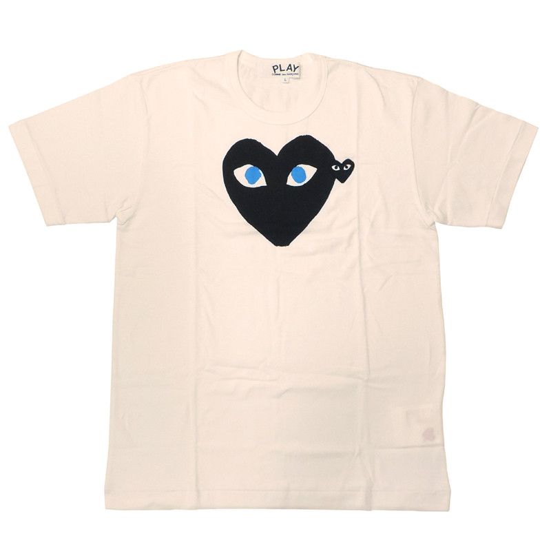 Short Sleeve Heart Logo Cotton Tshirt White