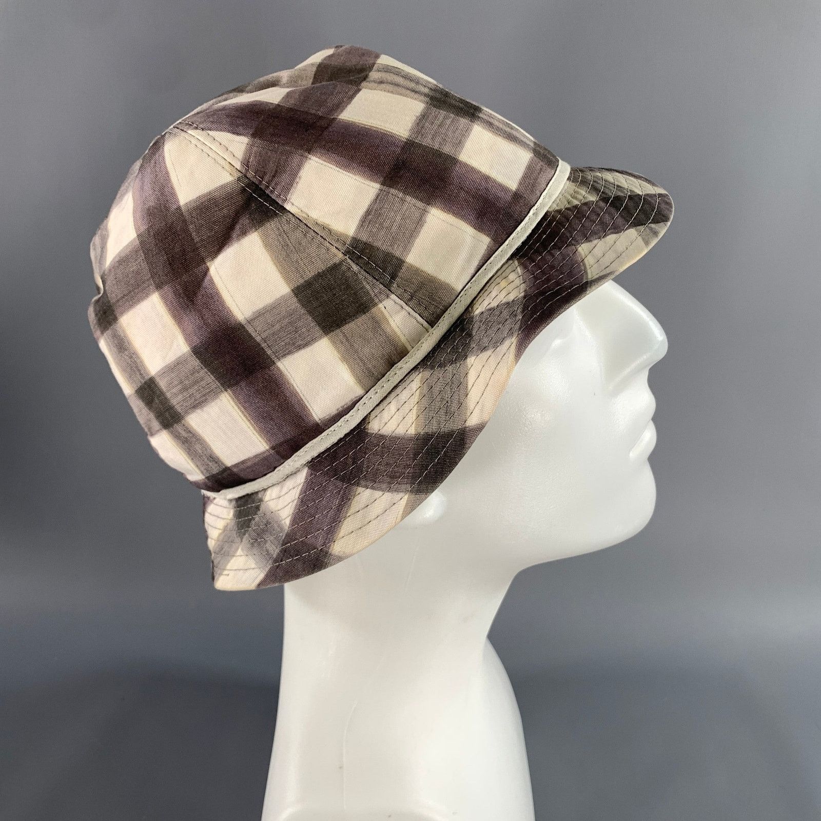 Paul Smith PAUL SMITH Size L Brown White Gingham Cotton Hats Size ONE SIZE - 2 Thumbnail