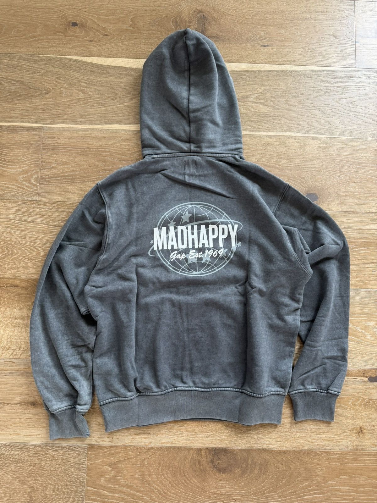 Gap × Madhappy Gap x Madhappy Globe Washed Black Hoodie Size US M / EU 48-50 / 2 - 2 Thumbnail