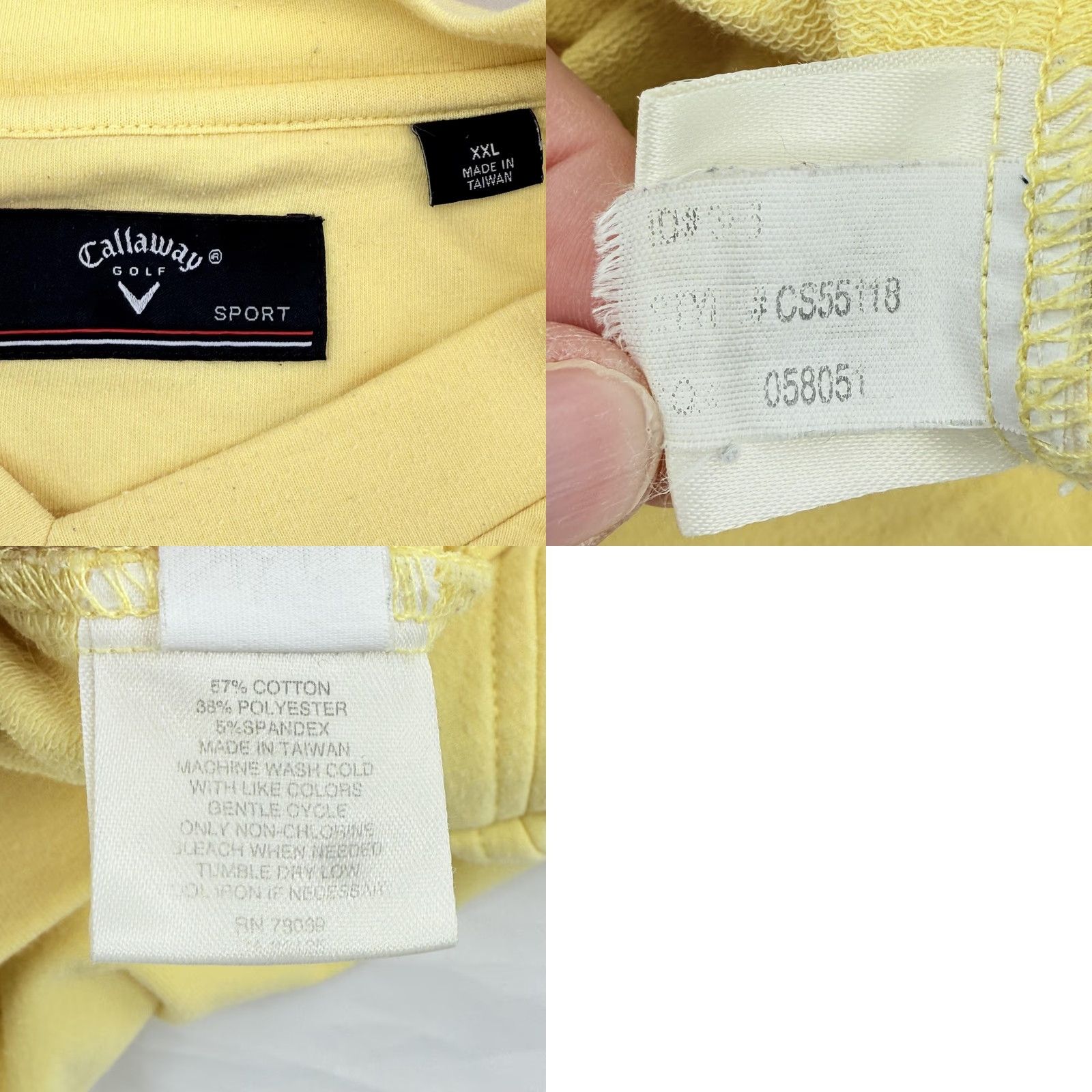 Callaway VINTAGE Callaway Golf Sweatshirt Mens 2XL Yellow Pullover V Neck Embroidered Logo Short Description? Size US XXL / EU 58 / 5 - 8 Thumbnail