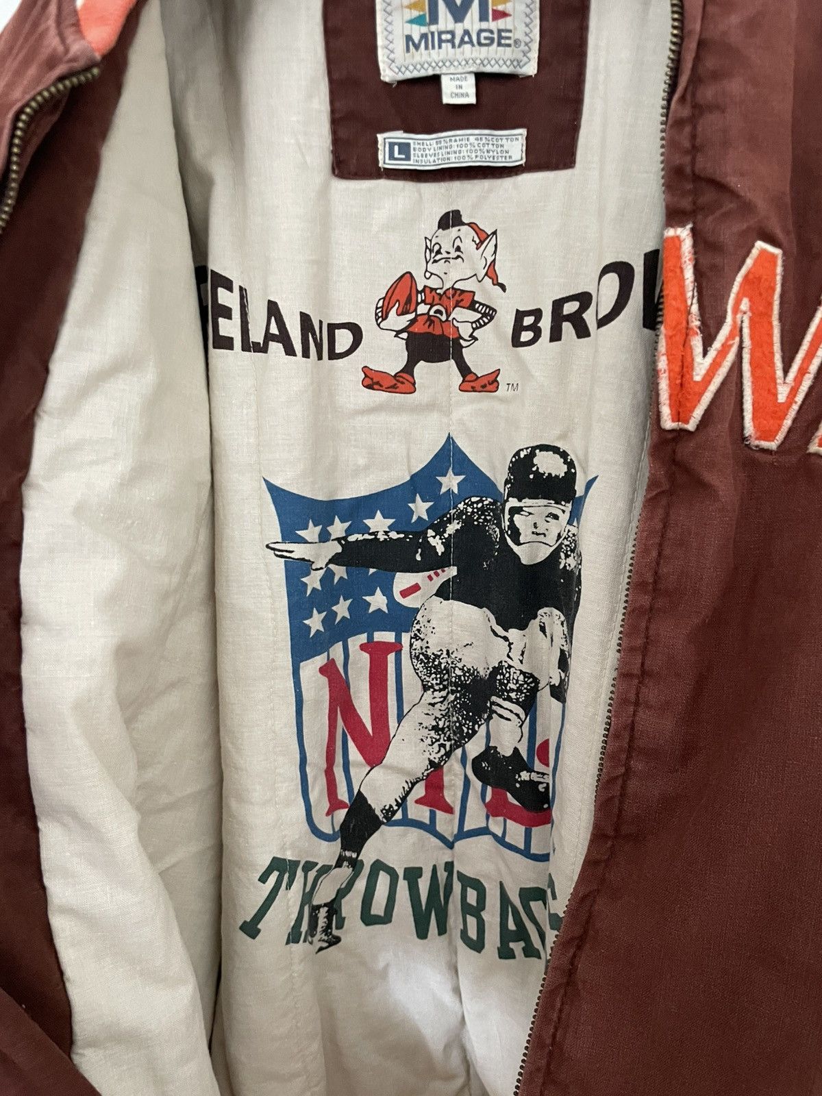 Mirage Cleveland browns - ‘mirage’ jacket - large Size US L / EU 52-54 / 3 - 5 Thumbnail