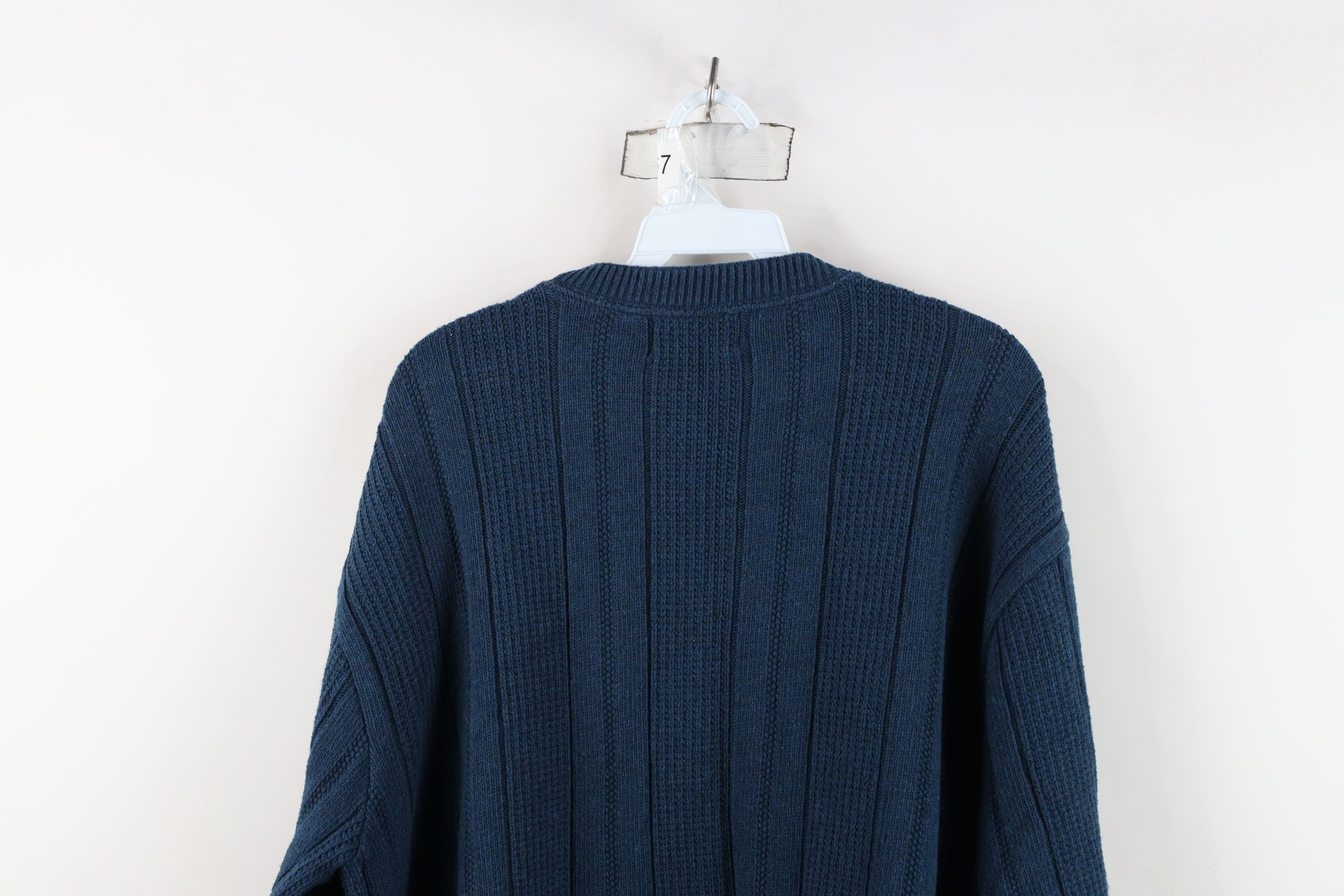 Vintage Vintage 90s Streetwear Chunky Ribbed Knit Crewneck Sweater Size US XL / EU 56 / 4 - 10 Thumbnail