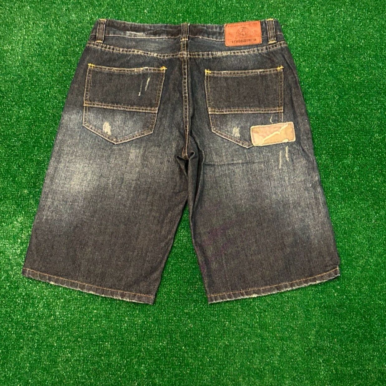 Ecko Unltd. VINTAGE Y2K Ecko Unltd Baggy Straight Hip Hop Skater Jorts Mens 32 Blue Dark Logo Pockets Size US 32 / EU 48 - 2 Thumbnail