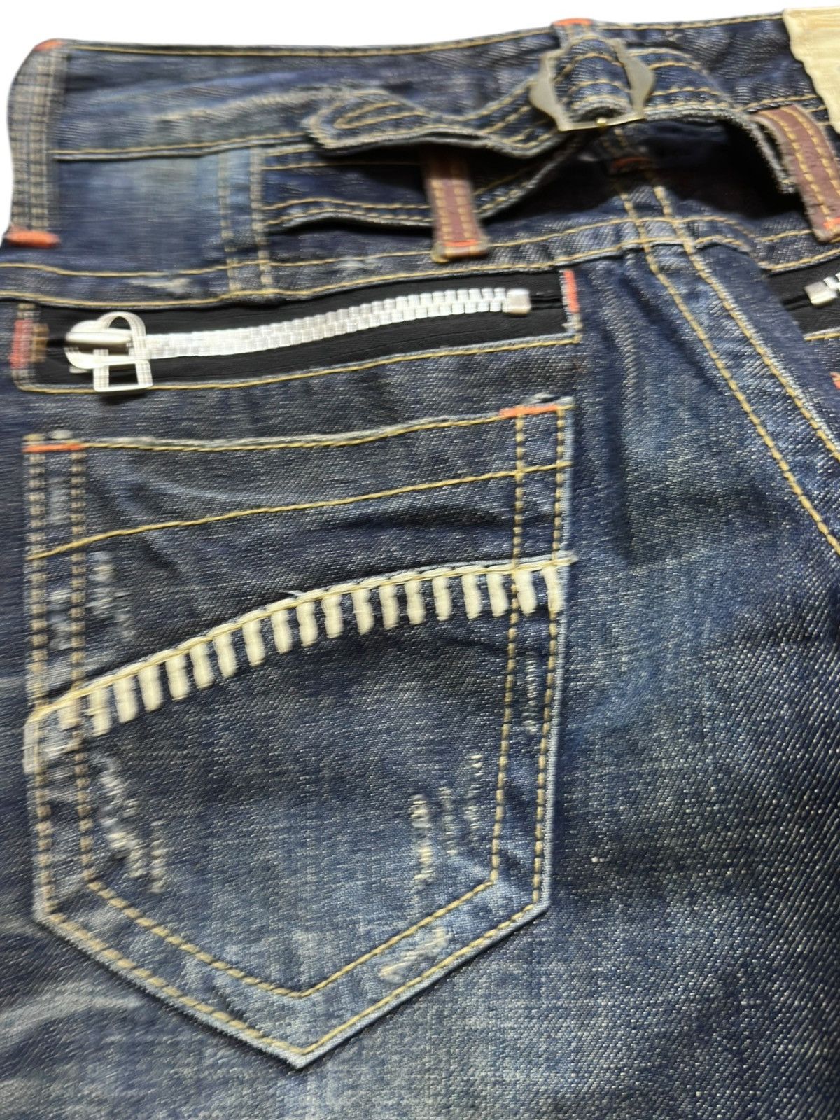 Hysteric Glamour Vintage Lolita Flare Whiskers Buckle Back Denim Size US 30 / EU 46 - 6 Thumbnail
