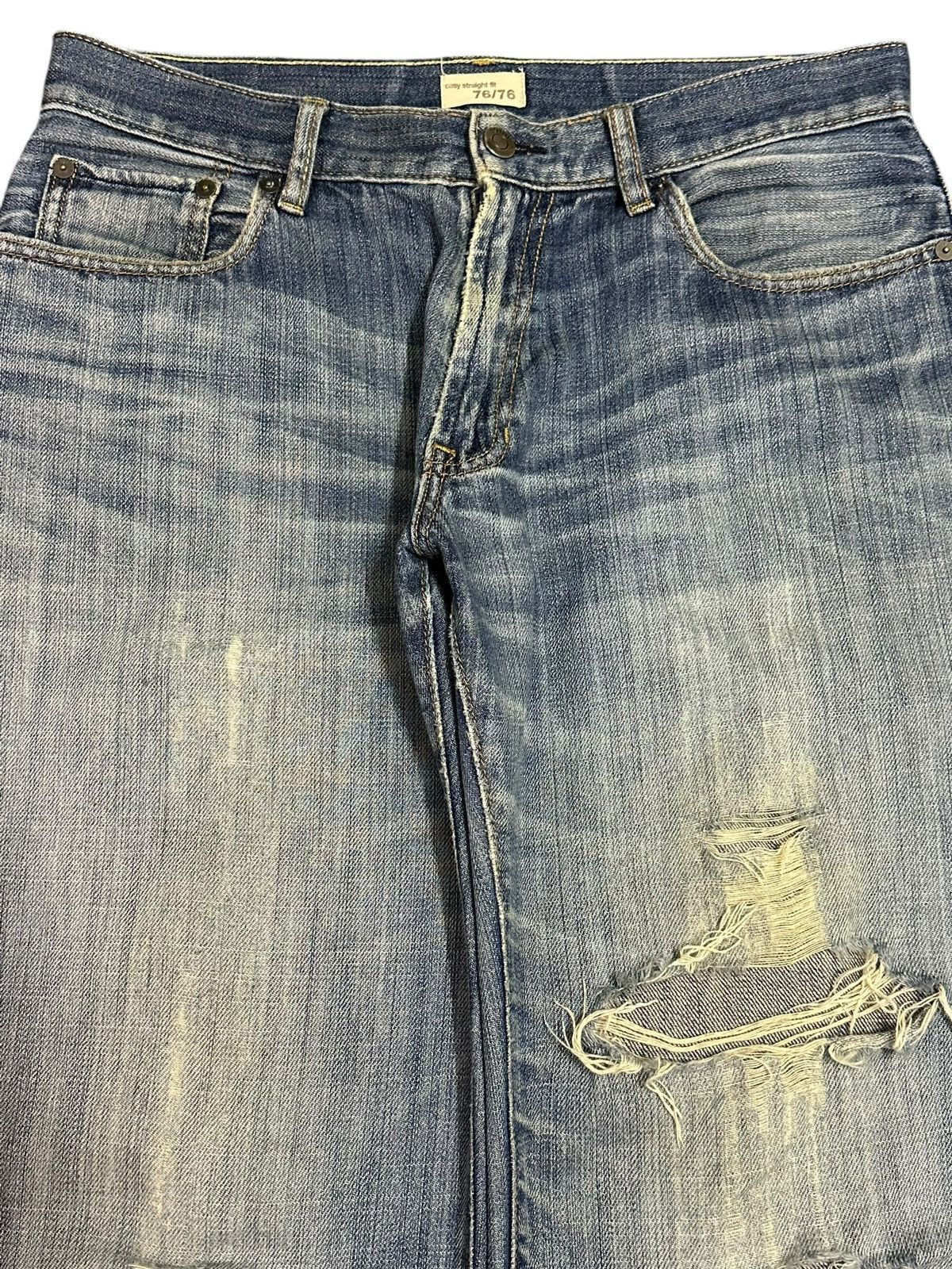Gap Vintage Gap Blue Faded Wash Distressed Style Baggy Jeans Size US 32 / EU 48 - 3 Thumbnail