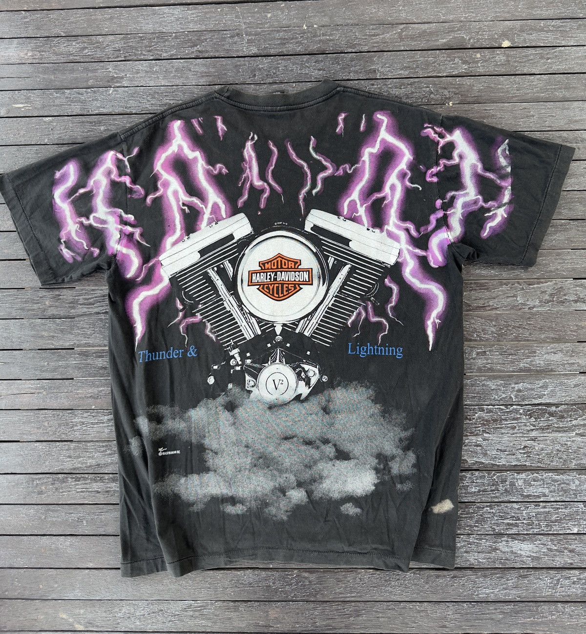 Harley Davidson 1987 Harley Davidson V-Twin Thunder Size US XL / EU 56 / 4 - 4 Thumbnail
