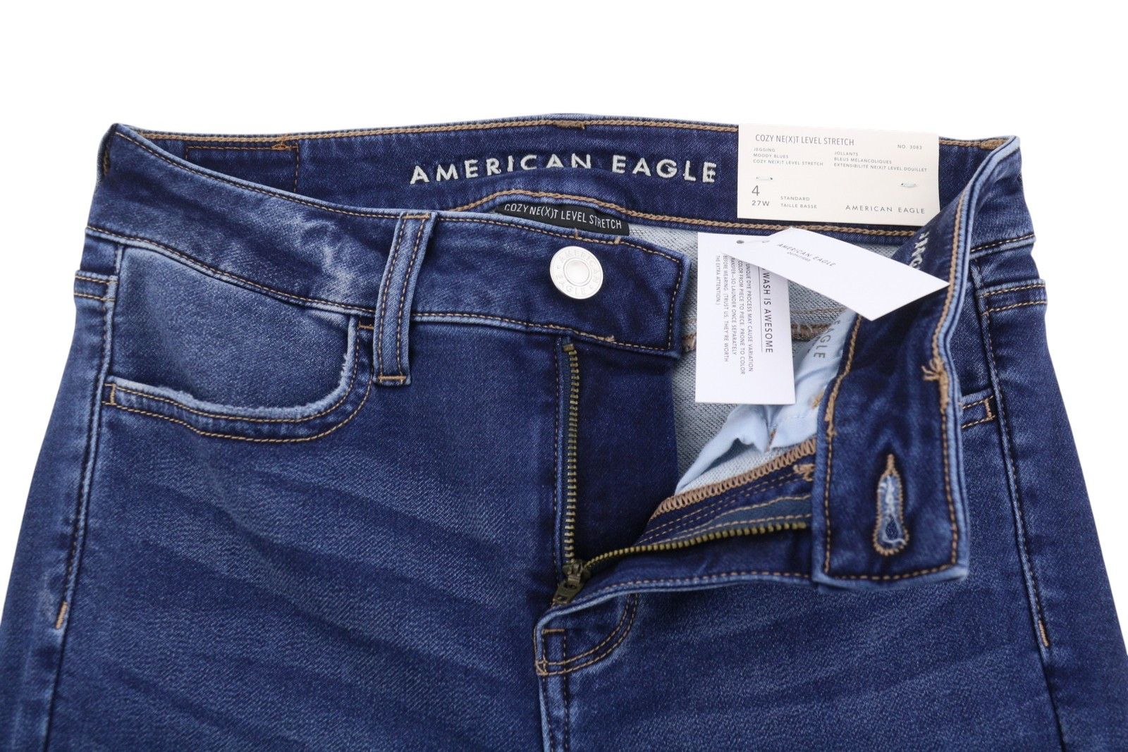 American Eagle Outfitters JEGGING COZY W27 Moody Blues Jeans 88996 Size 27" / US 4 / IT 40 - 5 Thumbnail