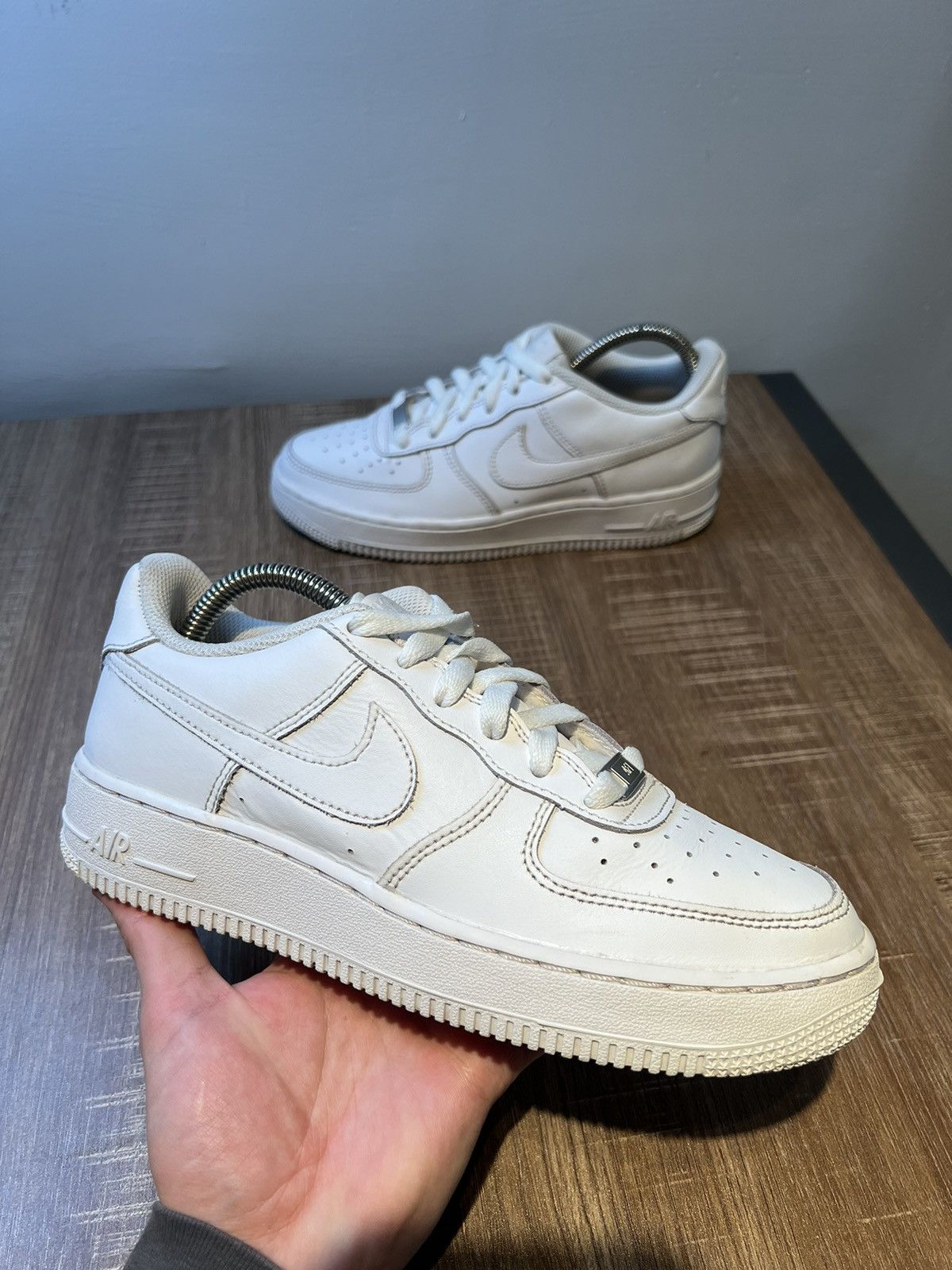 Nike Nike Air Force 1 LE GS Youth Size 6Y Shoes Triple White Grailed