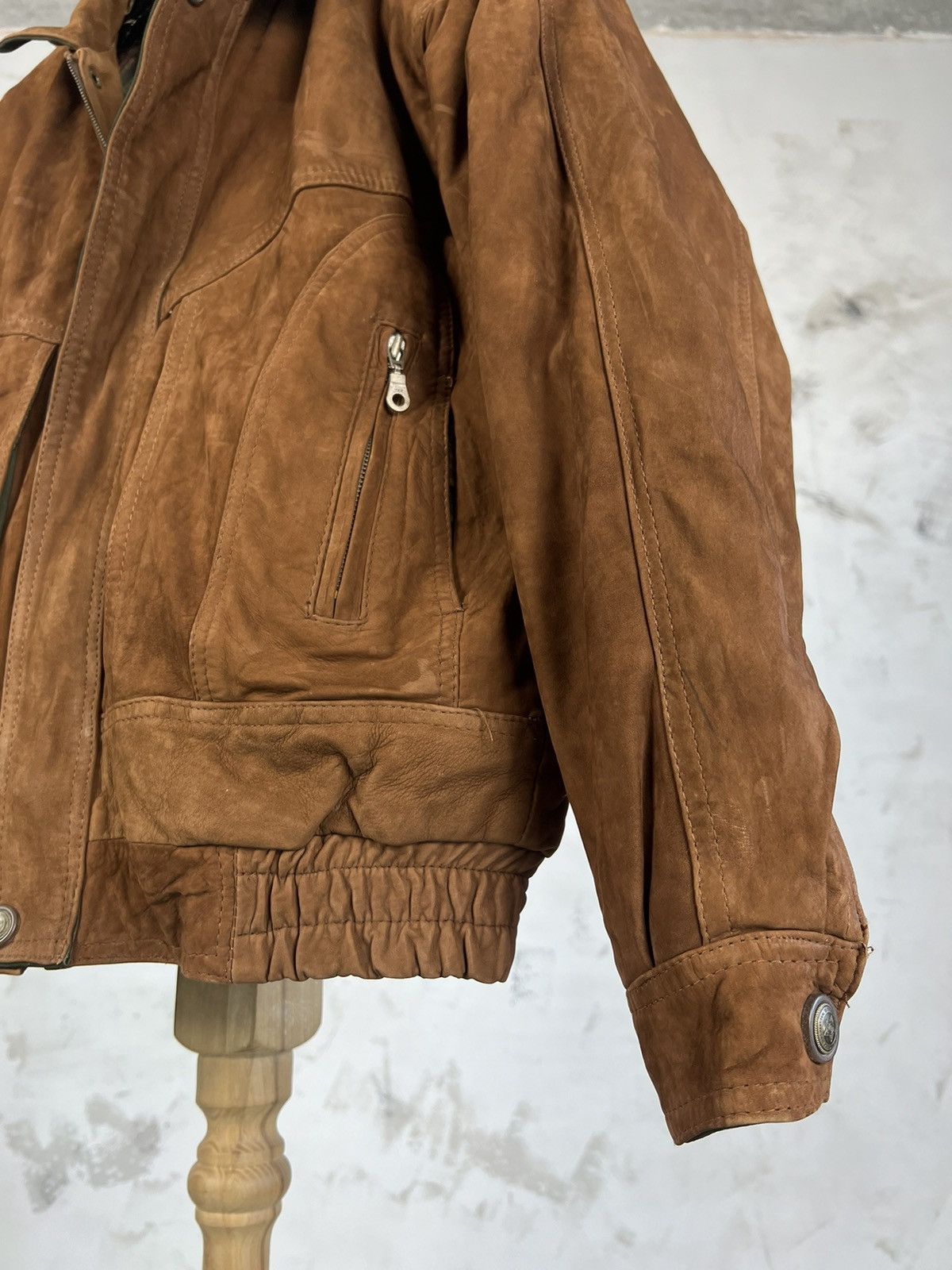Leather Vintage Leather Bomber Jacket Size S - M Size US S / EU 44-46 / 1 - 3 Thumbnail