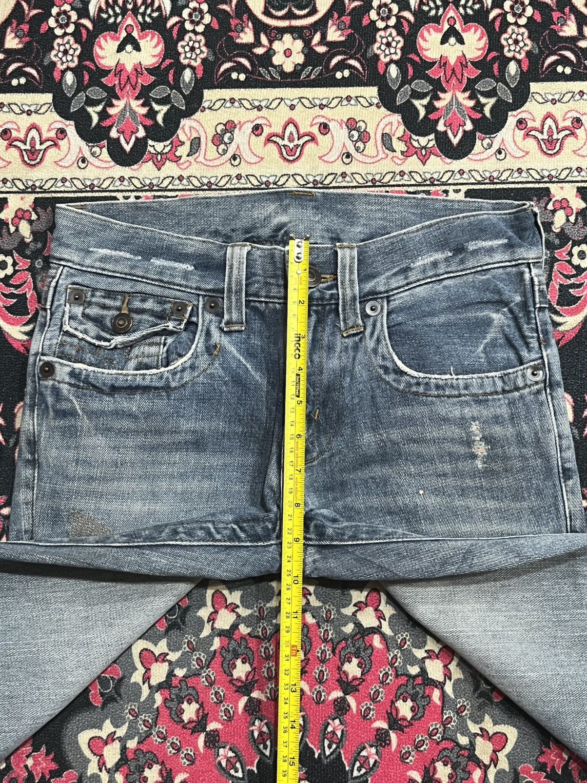 Tornado Mart Vintage Japanese Brand Blue Washed Distressed Flare Jeans Size US 28 / EU 44 - 11 Thumbnail
