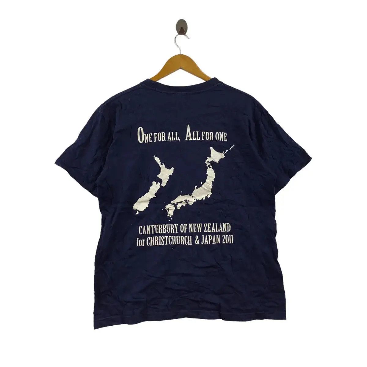 Canterbury of New Zealand Vintage CANTERBURY NEW ZEALAND x JAPAN Earthquake Tee Shirt Size US L / EU 52-54 / 3 - 3 Thumbnail