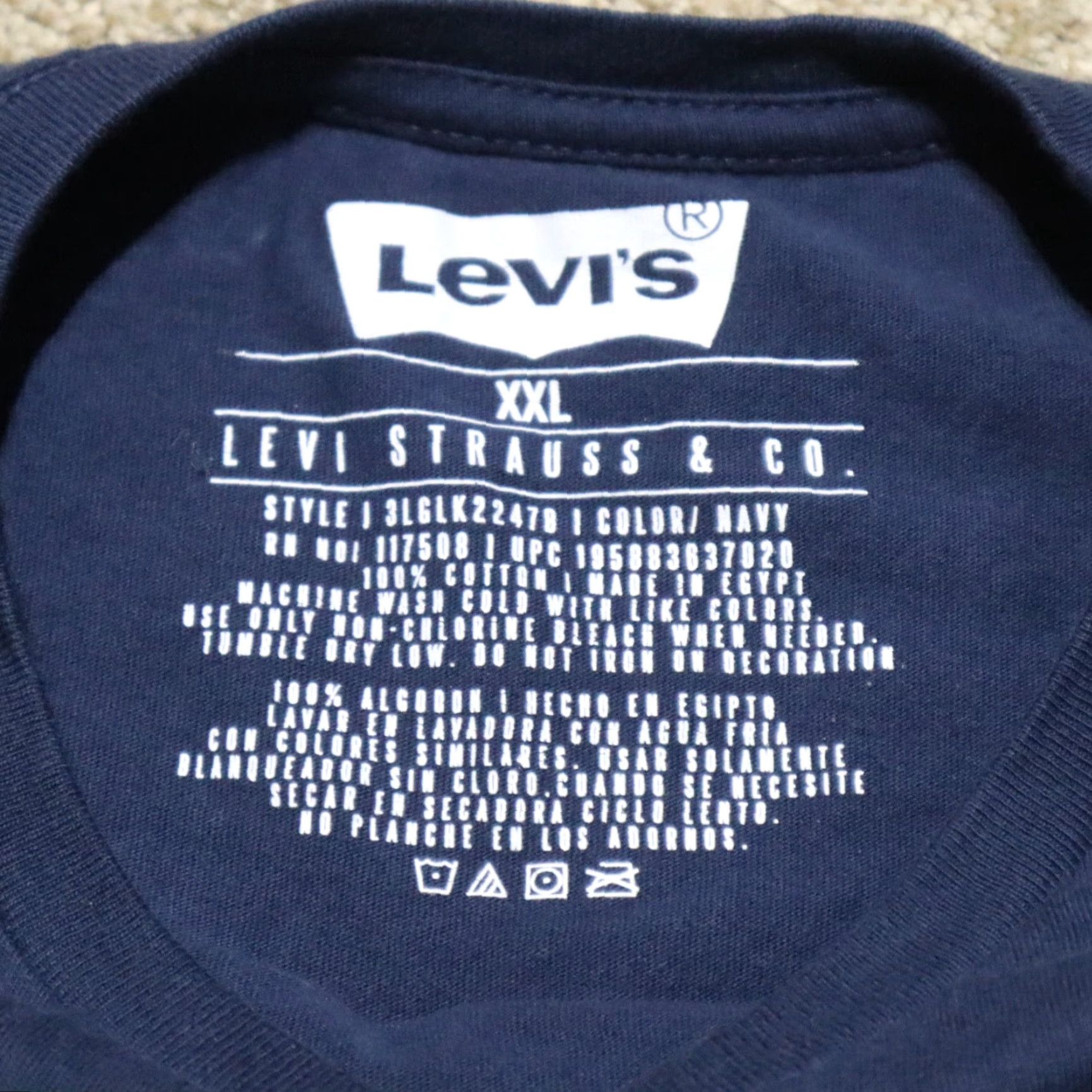 Levi's Levis Shirt Men 2XL Blue Long Sleeve T-Shirt Crew Neck Vintage No Size US XXL / EU 58 / 5 - 3 Thumbnail