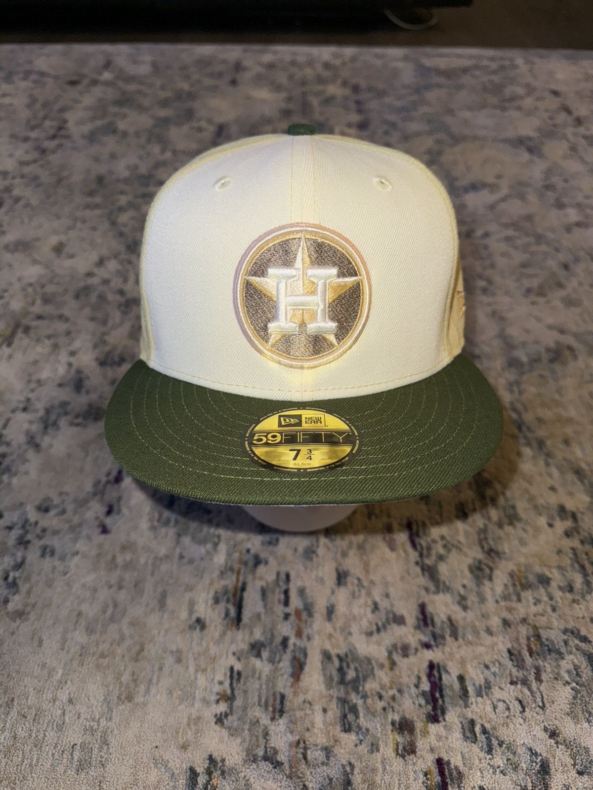 New Era Houston Astros Fitted Cap Sz 7 3/4 Size ONE SIZE - 1 Thumbnail
