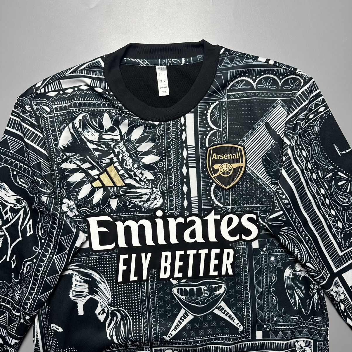 Adidas ARSENAL ADIDAS IAN WRIGHT 2023/24 SOCCER PRE MATCH WARM TOP Size US S / EU 44-46 / 1 - 2 Thumbnail