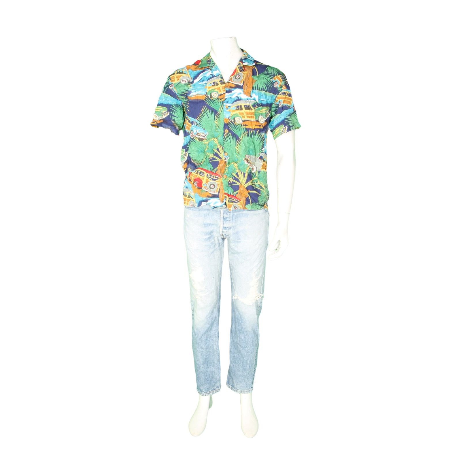Other Woody Car Surfing Surfboard Hawaiian Aloha Camp Shirt M Size US M / EU 48-50 / 2 - 1 Thumbnail